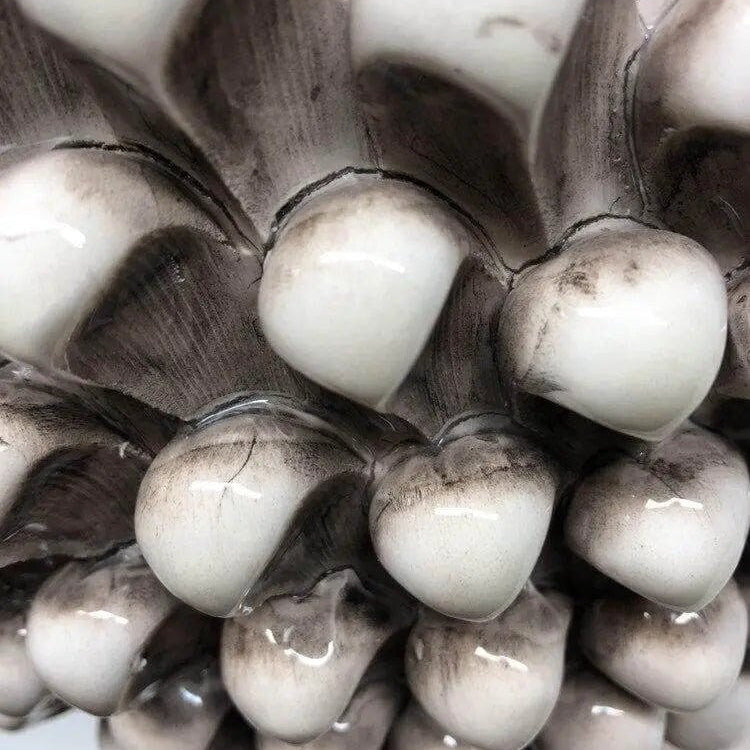 Lampada Pigna Ceramica Caltagirone cm H.50 Artigianale Beige Écru DD CERAMICHE SICILIANE