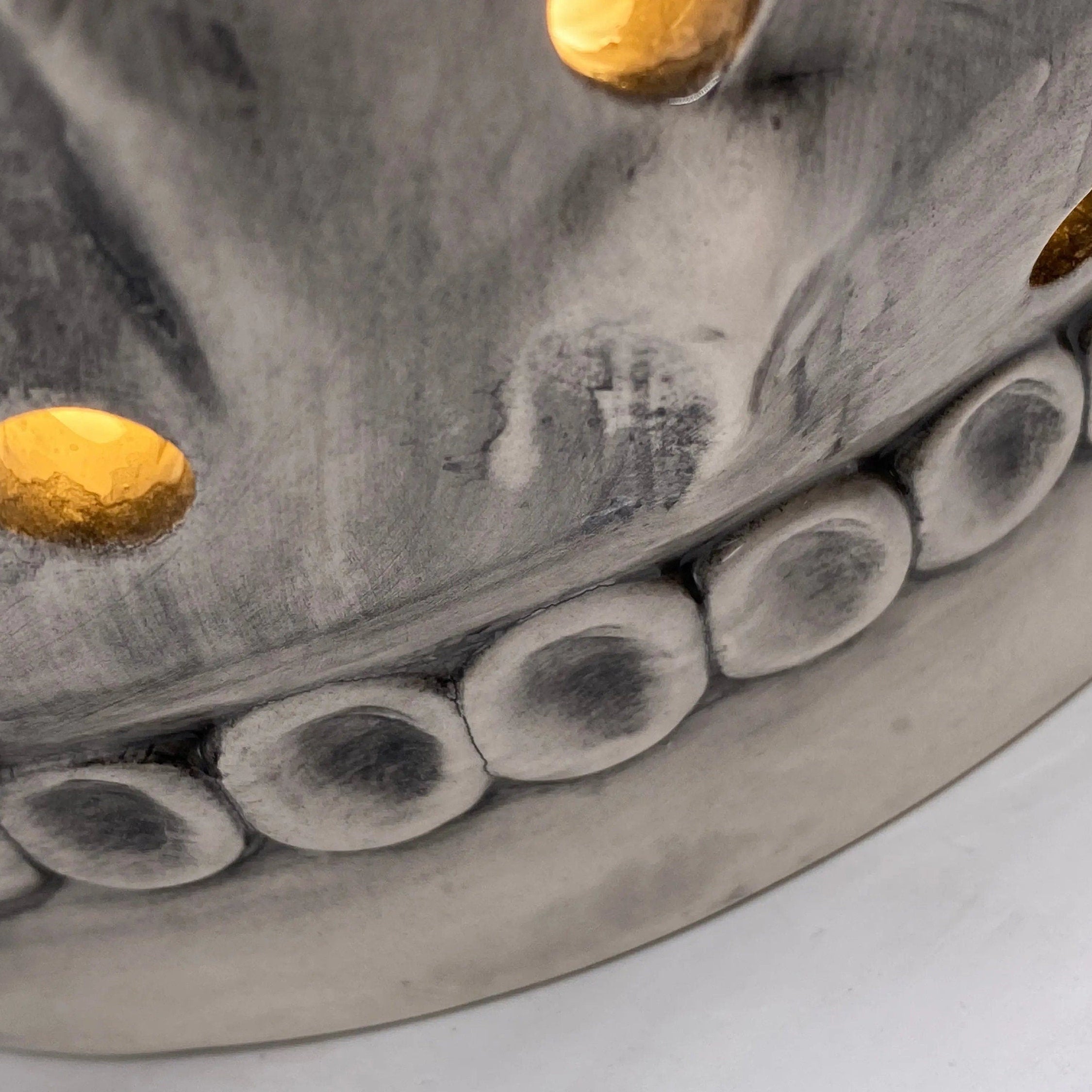 Lampada Pigna traforata Ceramica Caltagirone cm H.35 L.23 Artigianale Ghiaccio DD CERAMICHE SICILIANE