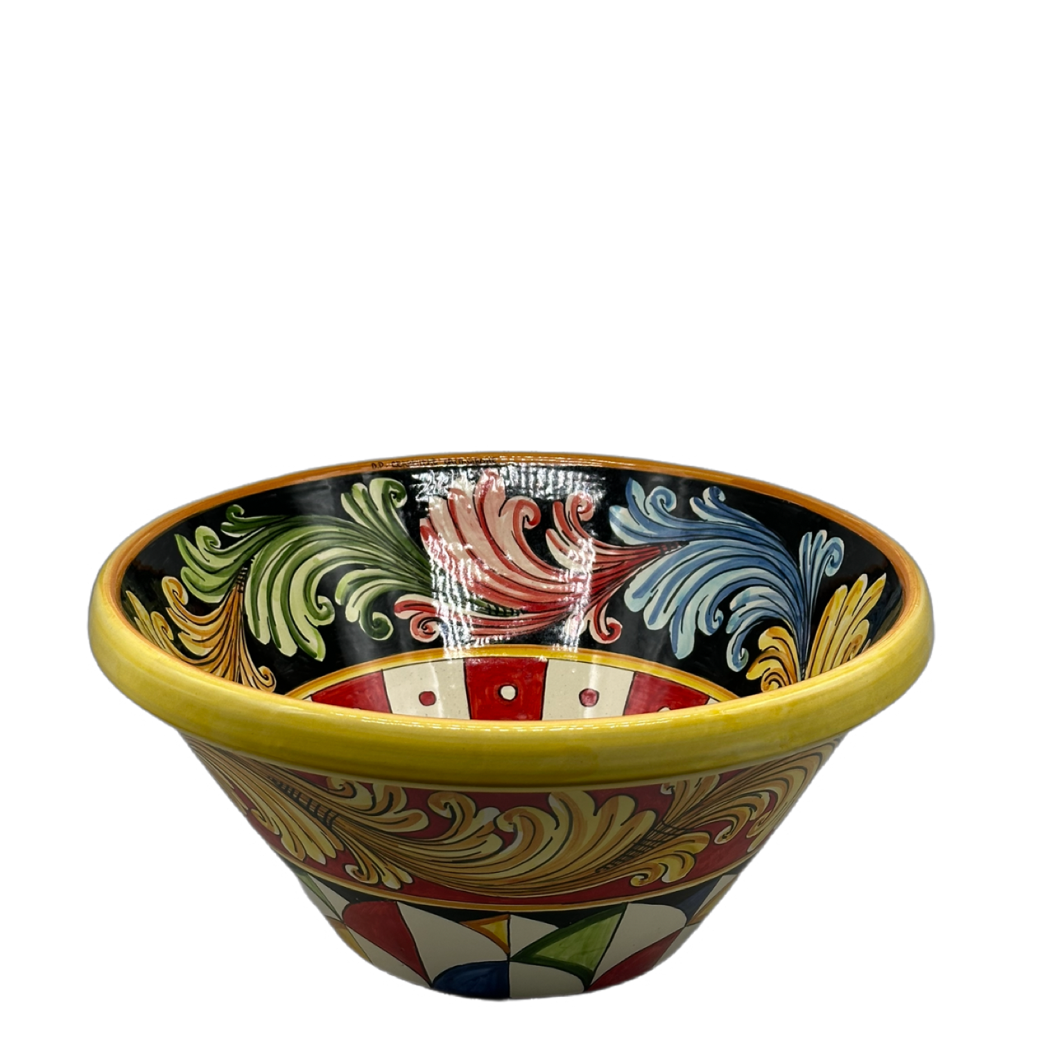 Lavello Ceramica Caltagirone Diametro cm 38 Altezza cm 17 per interno/esterno V.2 - OGGETTISTICA
