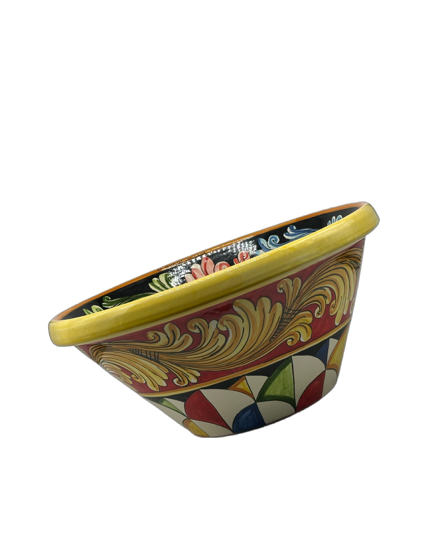 Lavello Ceramica Caltagirone Diametro cm 38 Altezza cm 17 per interno/esterno V.2 - OGGETTISTICA