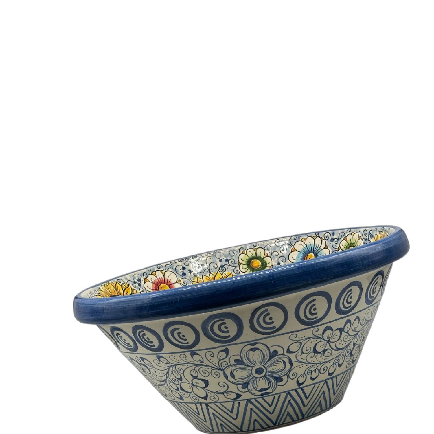 Lavello Ceramica Caltagirone Diametro cm 37 per interno/esterno V.3 - OGGETTISTICA