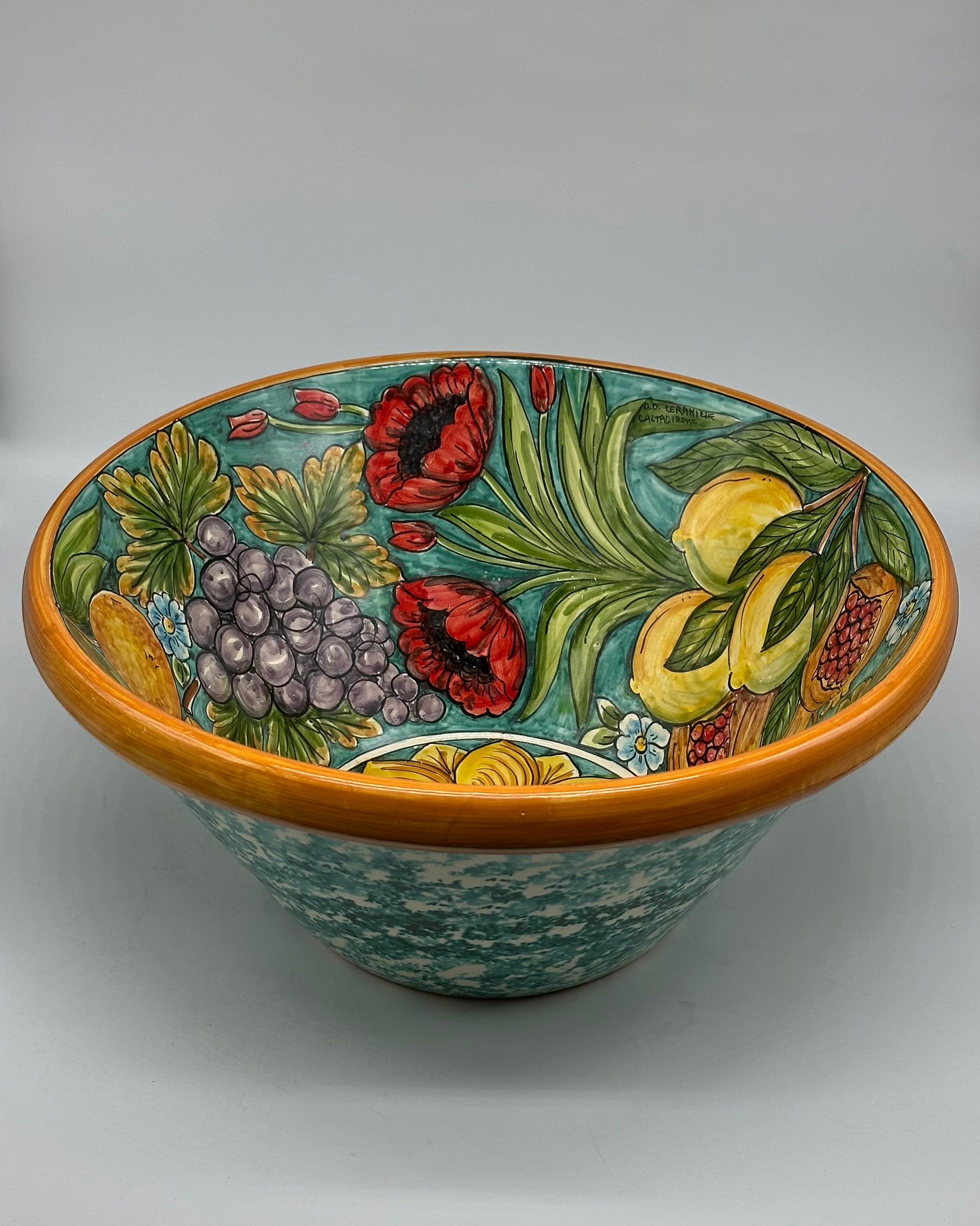 Lavello Ceramica Caltagirone Diametro cm 37 per interno/esterno V.5 - LAVELLI