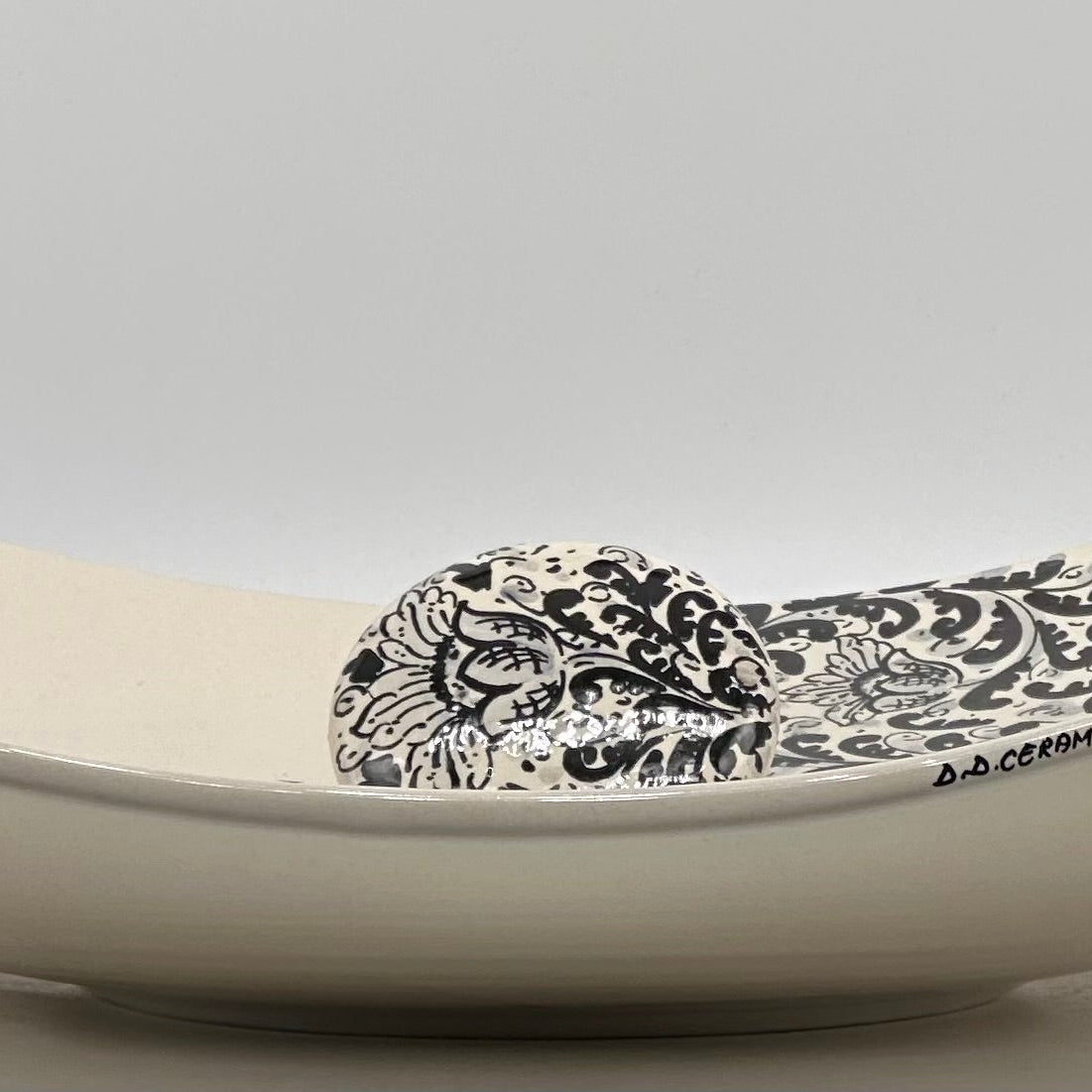 Lavabo da Appoggio Ceramica Caltagirone cm 40x40x10 Moderno Artigianale V.1