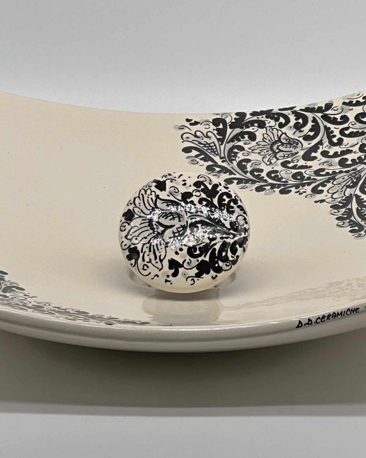 Lavabo da Appoggio Ceramica Caltagirone cm 40x40x10 Moderno Artigianale V.1