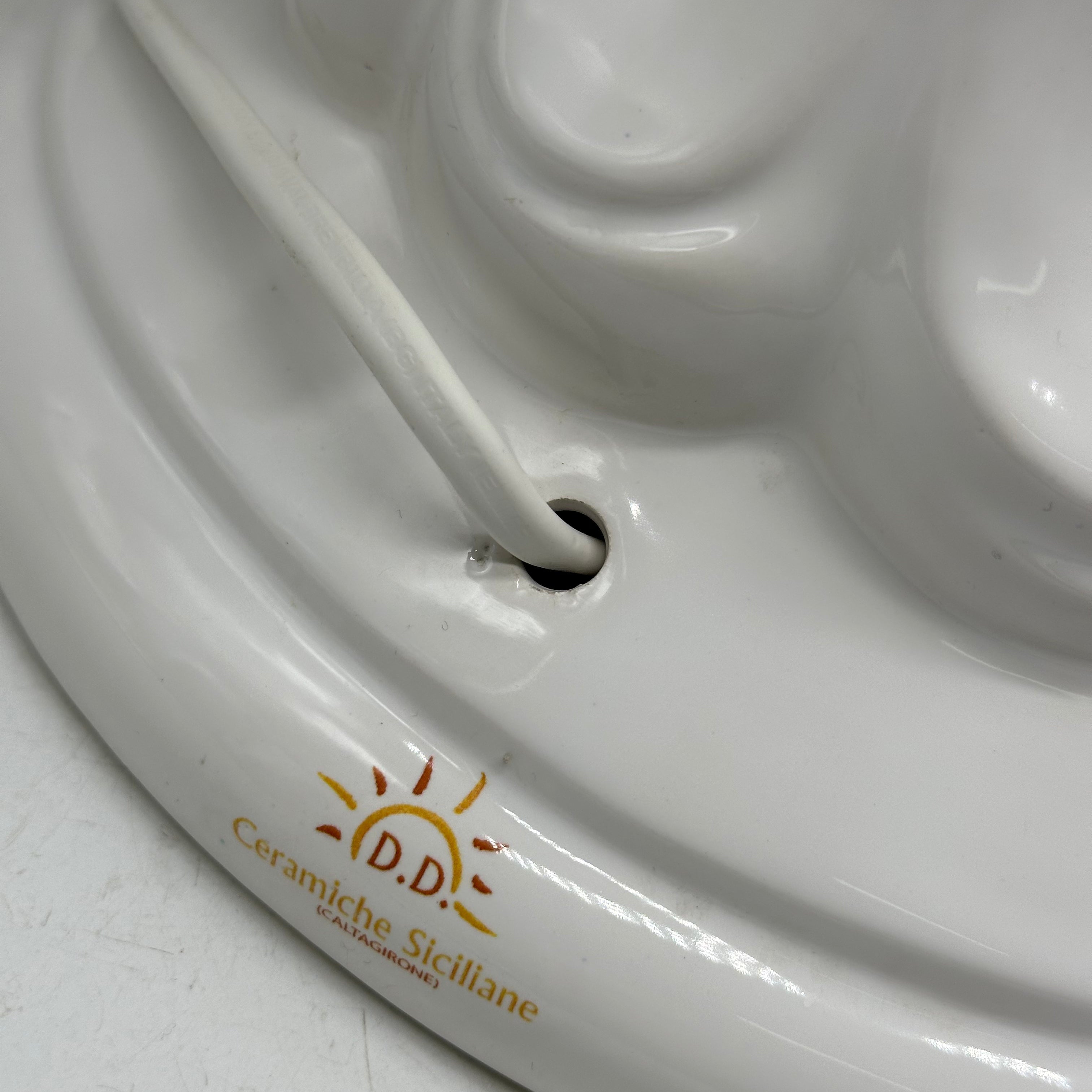 Lumi Teste di Moro Moderne Ceramica Caltagirone cm H.45 Artigianale Bianco - LAMPADE