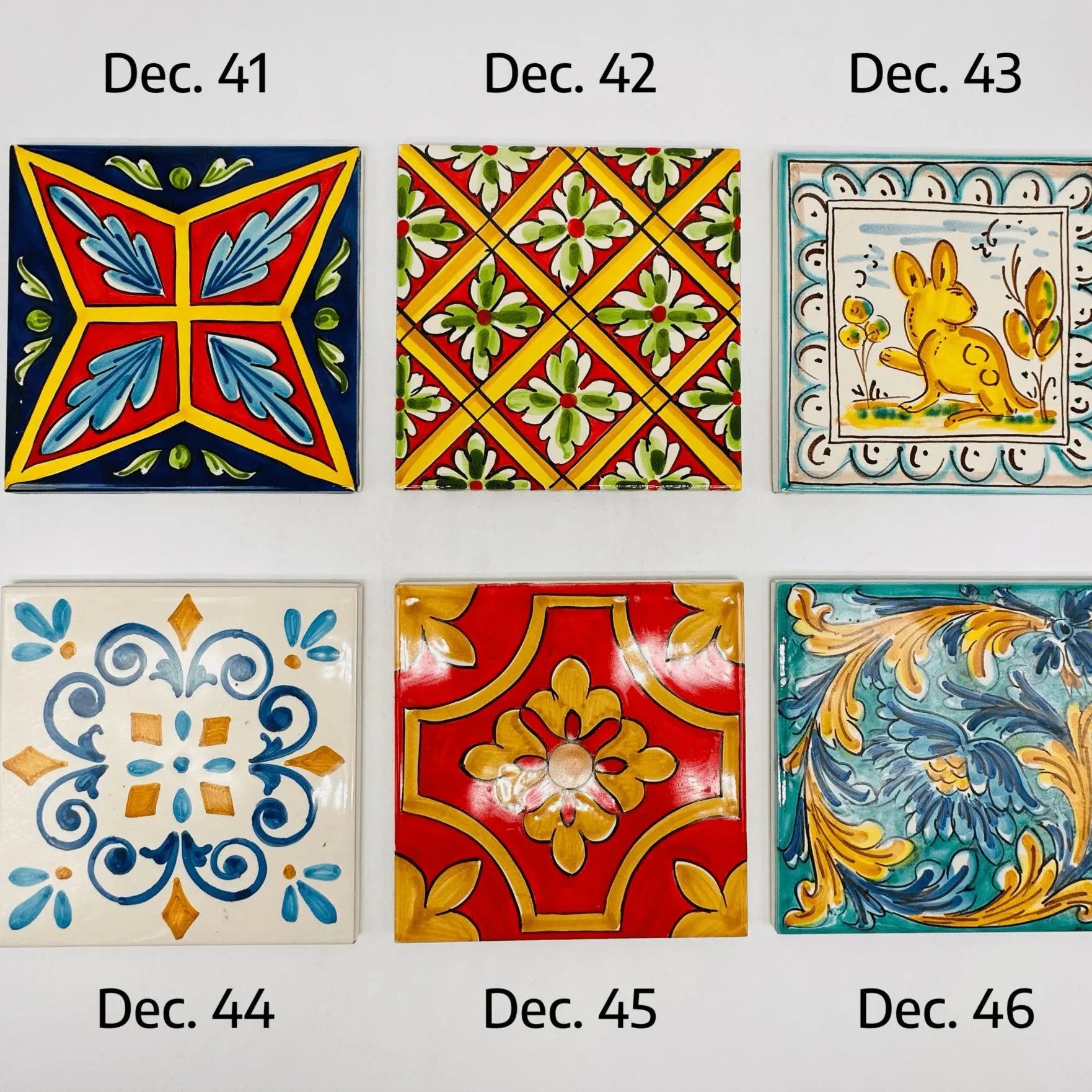 Maioliche Ceramica Caltagirone cm 15x15 Piastrelle Mattonelle decorate a mano - PIASTRELLE