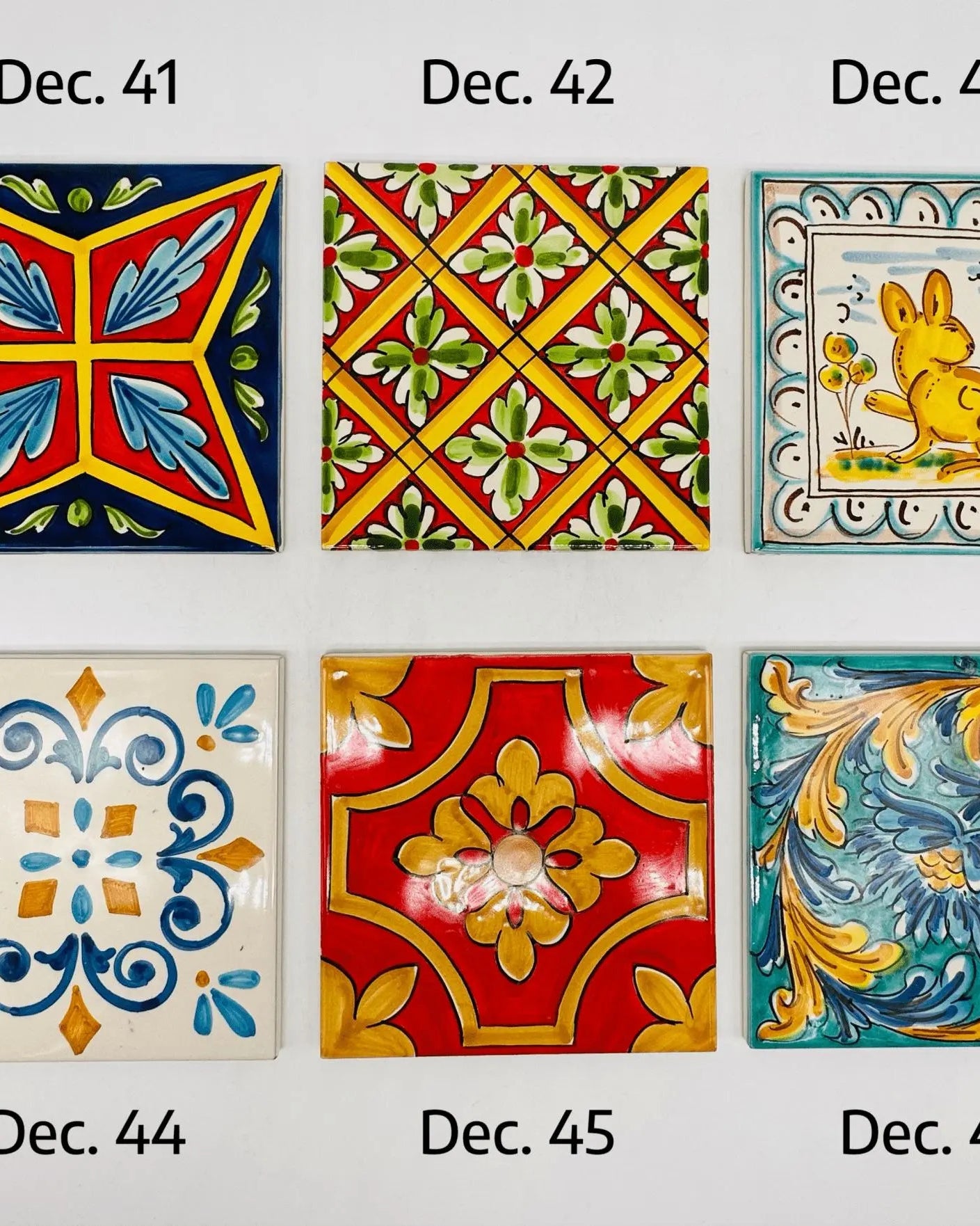 Maioliche Ceramica Caltagirone cm 15x15 Piastrelle Mattonelle decorate a mano - PIASTRELLE