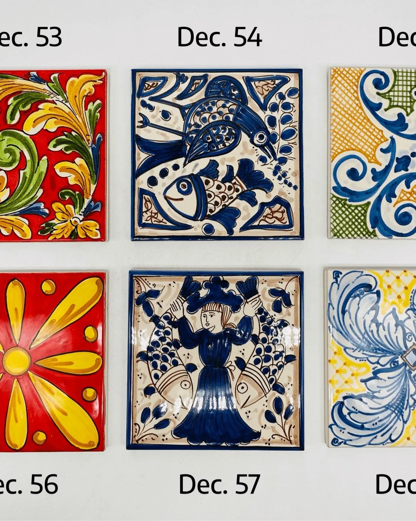 Maioliche Ceramica Caltagirone cm 15x15 Piastrelle Mattonelle decorate a mano - PIASTRELLE