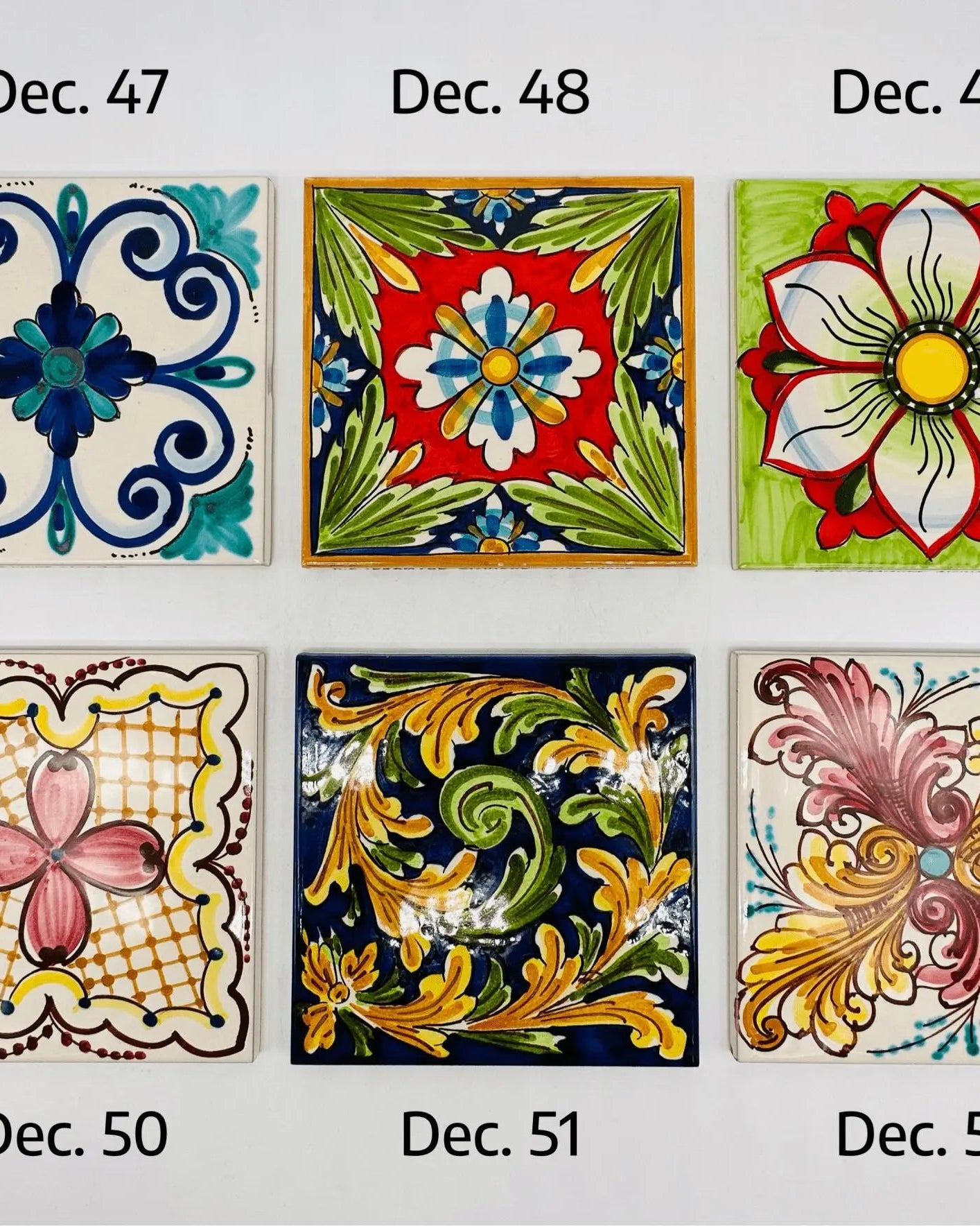 Maioliche Ceramica Caltagirone cm 15x15 Piastrelle Mattonelle decorate a mano - PIASTRELLE