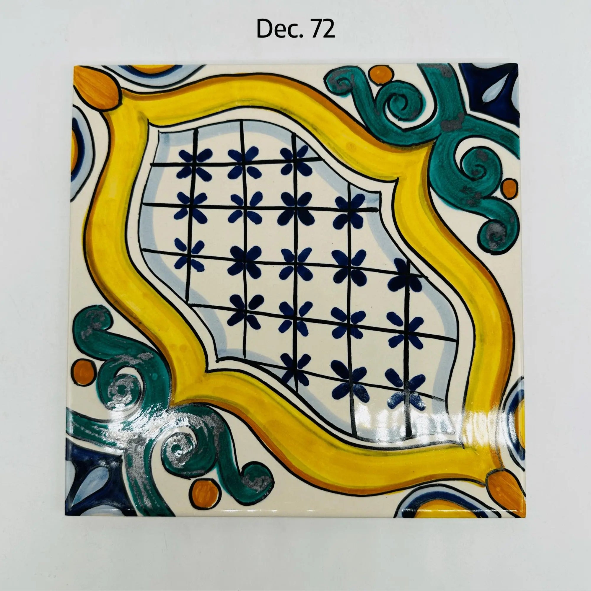 Maioliche Ceramica Caltagirone cm 20x20 Piastrelle Mattonelle decorate a mano - PIASTRELLE