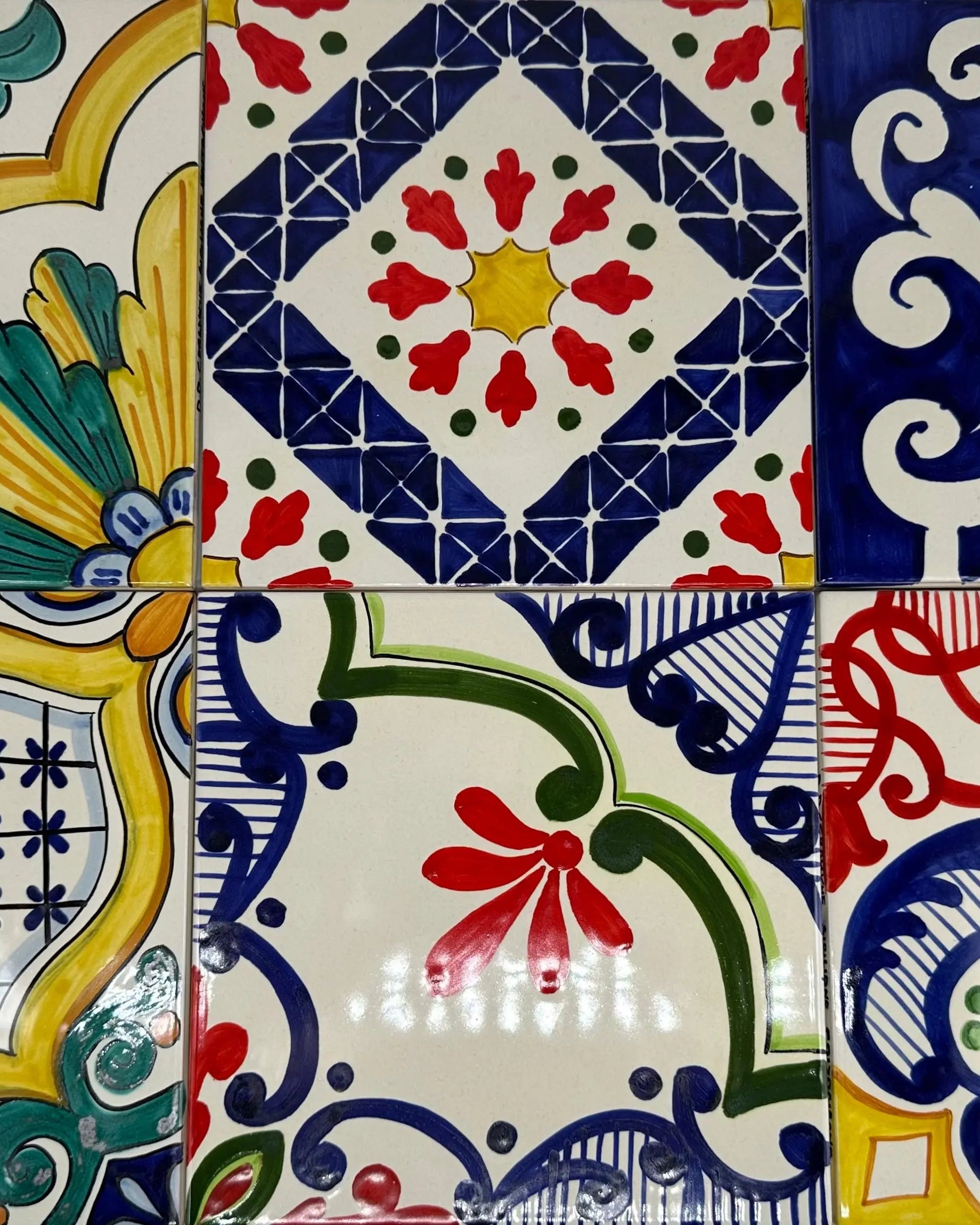 Maioliche Ceramica Caltagirone cm 20x20 Piastrelle Mattonelle decorate a mano DD CERAMICHE SICILIANE