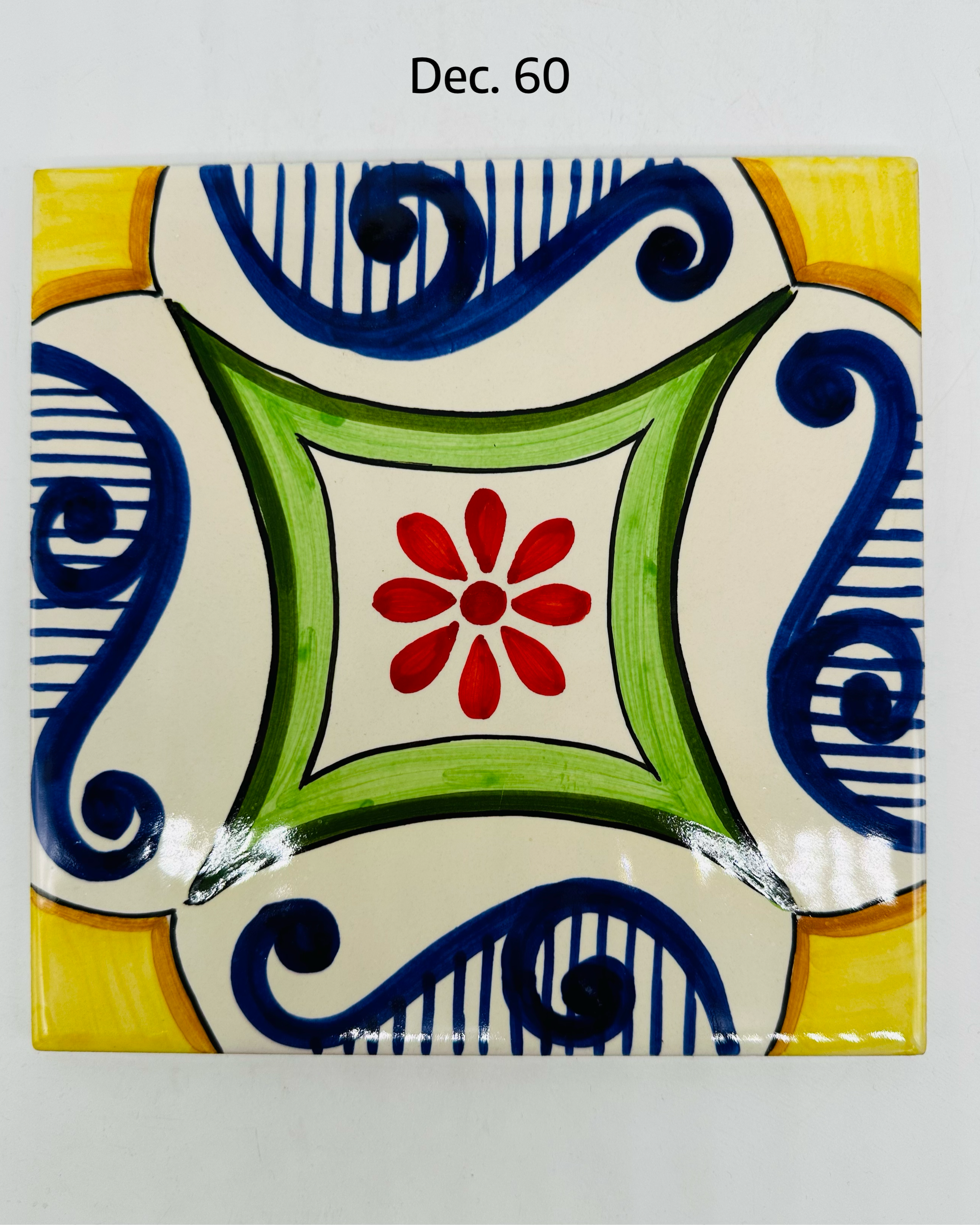 Maioliche Ceramica Caltagirone cm 20x20 Piastrelle Mattonelle decorate a mano DD CERAMICHE SICILIANE