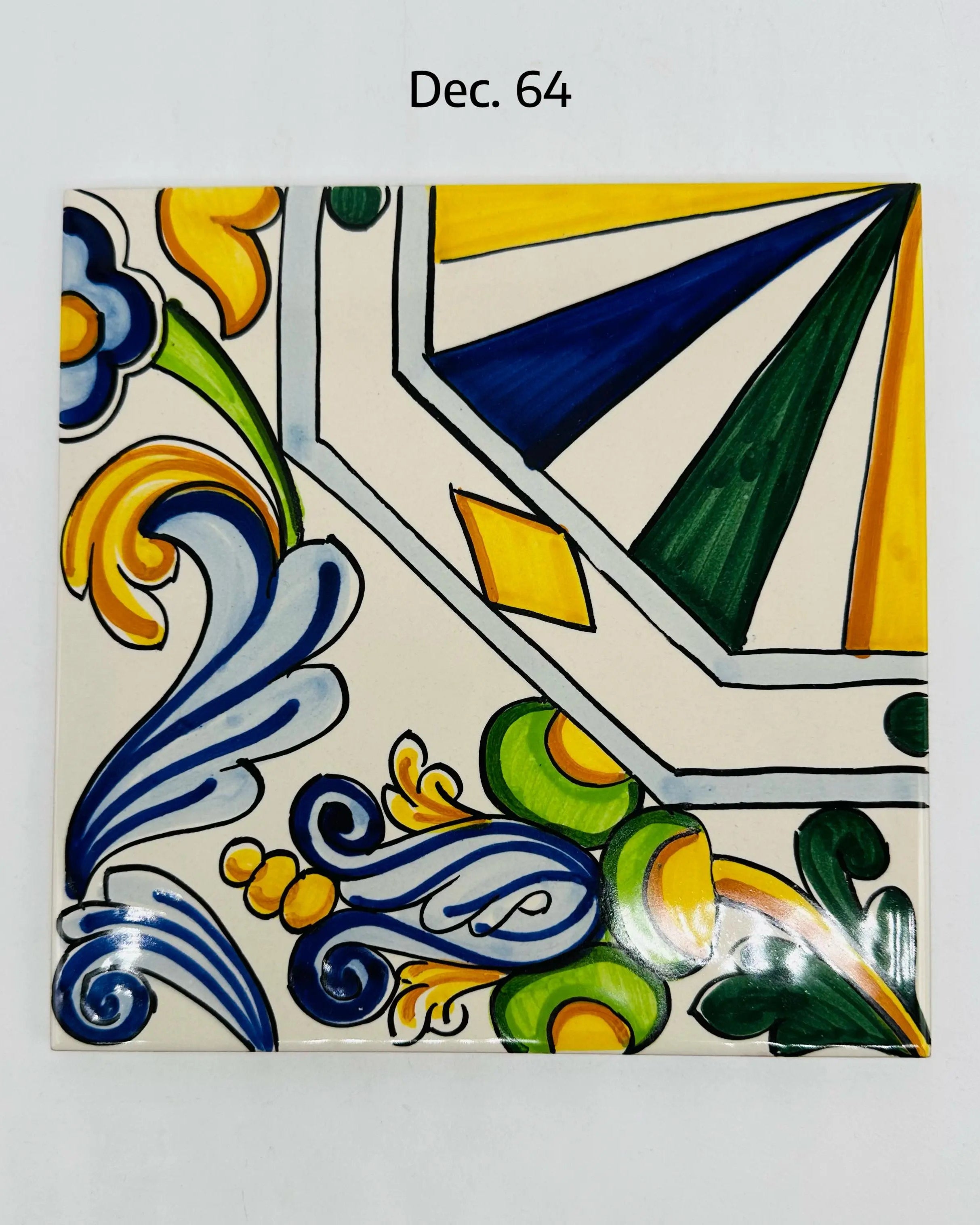 Maioliche Ceramica Caltagirone cm 20x20 Piastrelle Mattonelle decorate a mano DD CERAMICHE SICILIANE