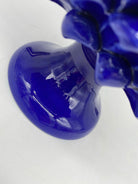 Portavaso Mezza Pigna Ceramica Caltagirone cm H.20 L.20 Artigianale Blu DD CERAMICHE SICILIANE