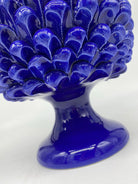 Portavaso Mezza Pigna Ceramica Caltagirone cm H.20 L.20 Artigianale Blu DD CERAMICHE SICILIANE