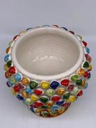 Portavaso Mezza Pigna Ceramica Caltagirone cm H.20 L.20 Artigianale “Carretto” DD CERAMICHE SICILIANE