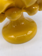 Portavaso Mezza Pigna Ceramica Caltagirone cm H.20 L.20 Artigianale Giallo DD CERAMICHE SICILIANE