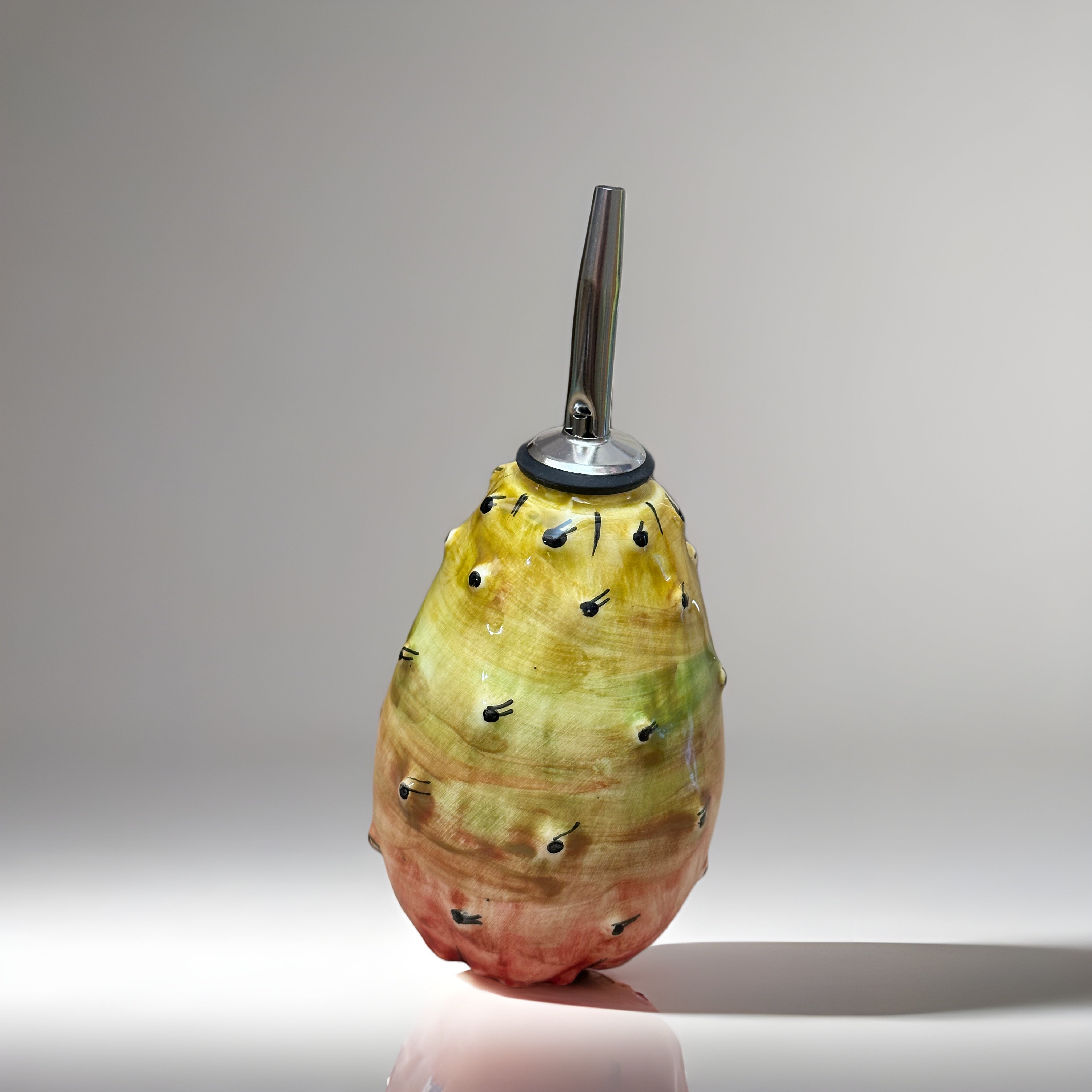 Oliera a forma di Frutta Decorata a mano Ceramica Caltagirone - Fico d’India - OGGETTISTICA
