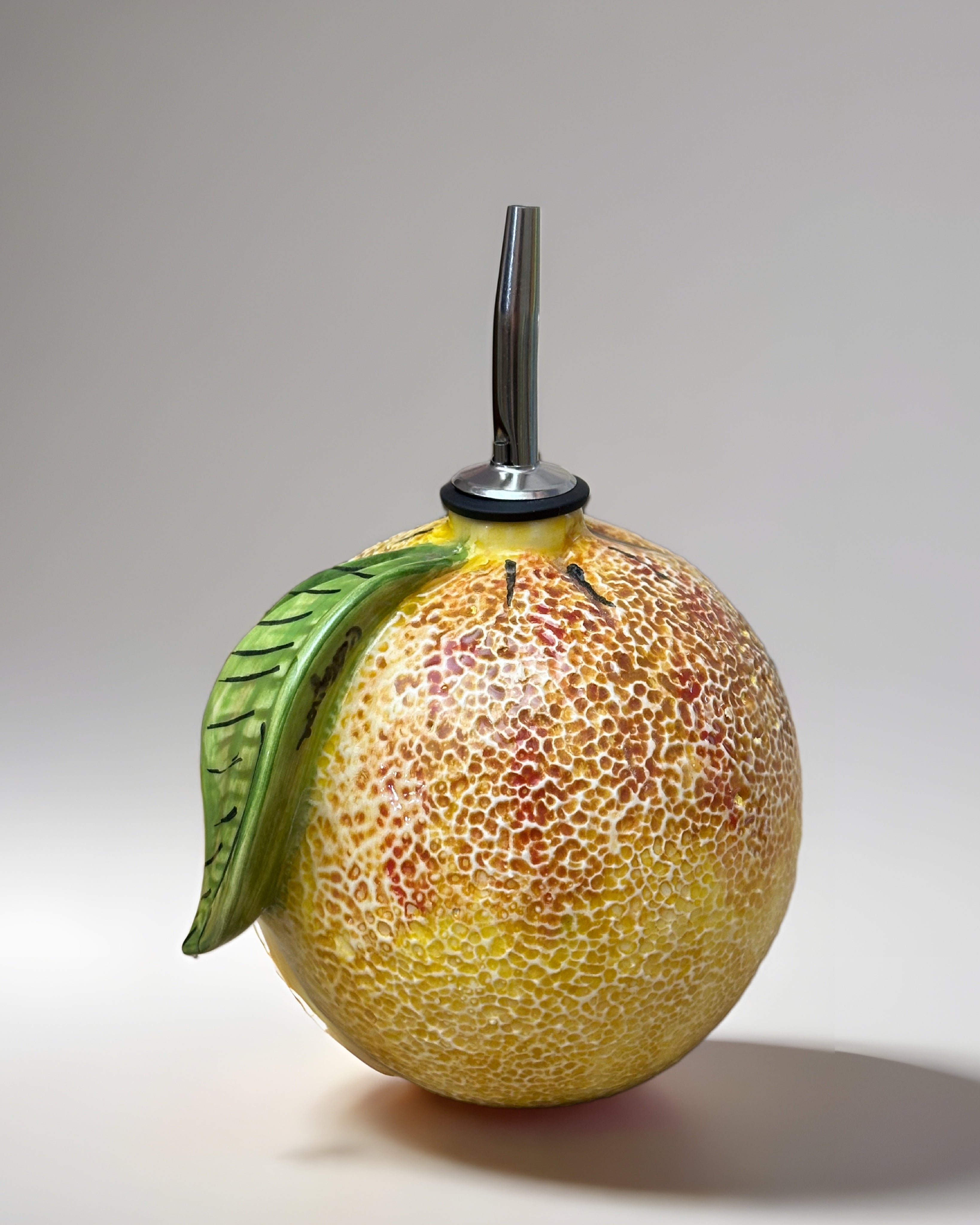 Oliera a forma di Frutta Decorata a mano Ceramica Caltagirone - Pompelmo - OGGETTISTICA