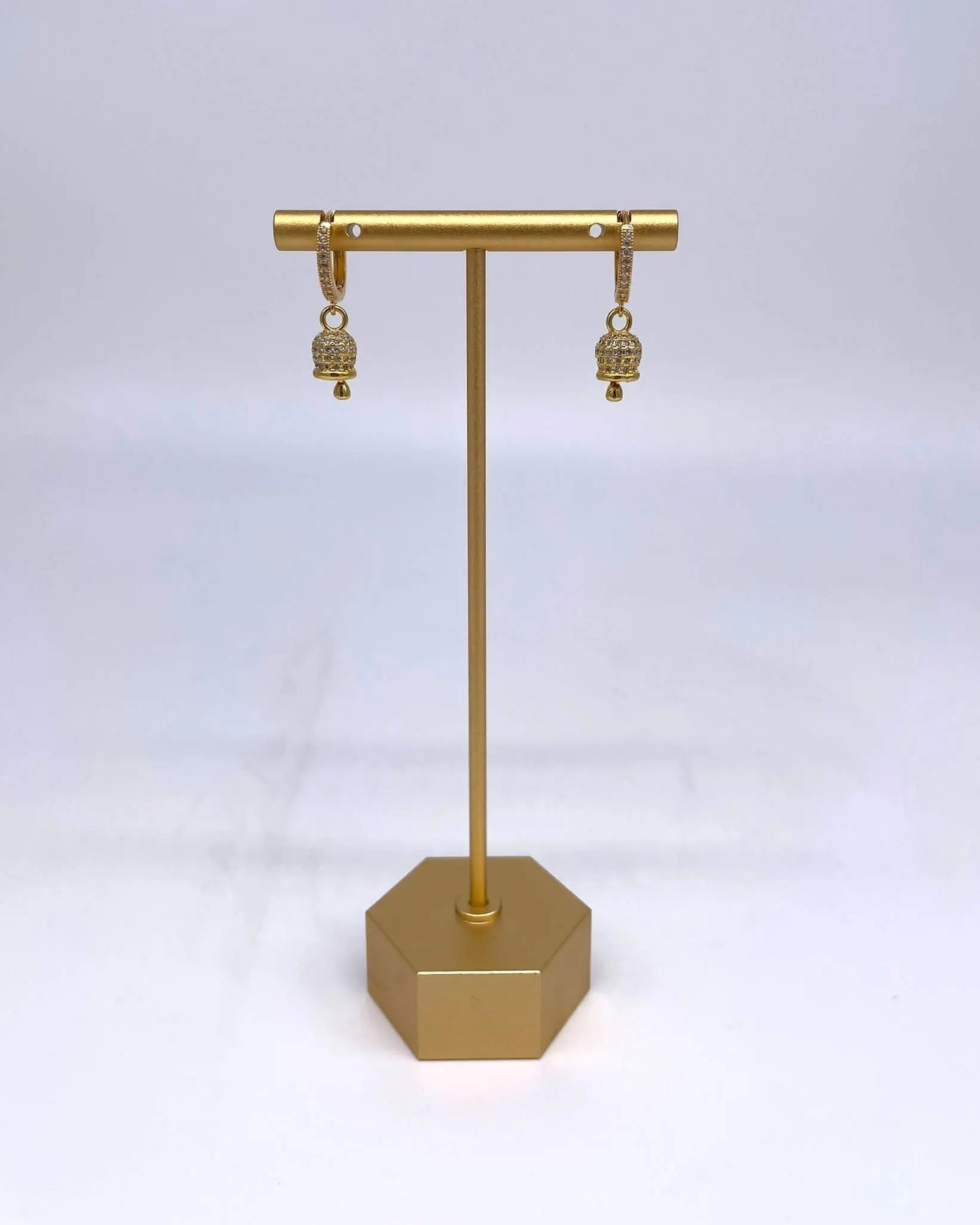 Orecchini Artigianali Campanellina con Brillantini - DD CERAMICHE SICILIANE