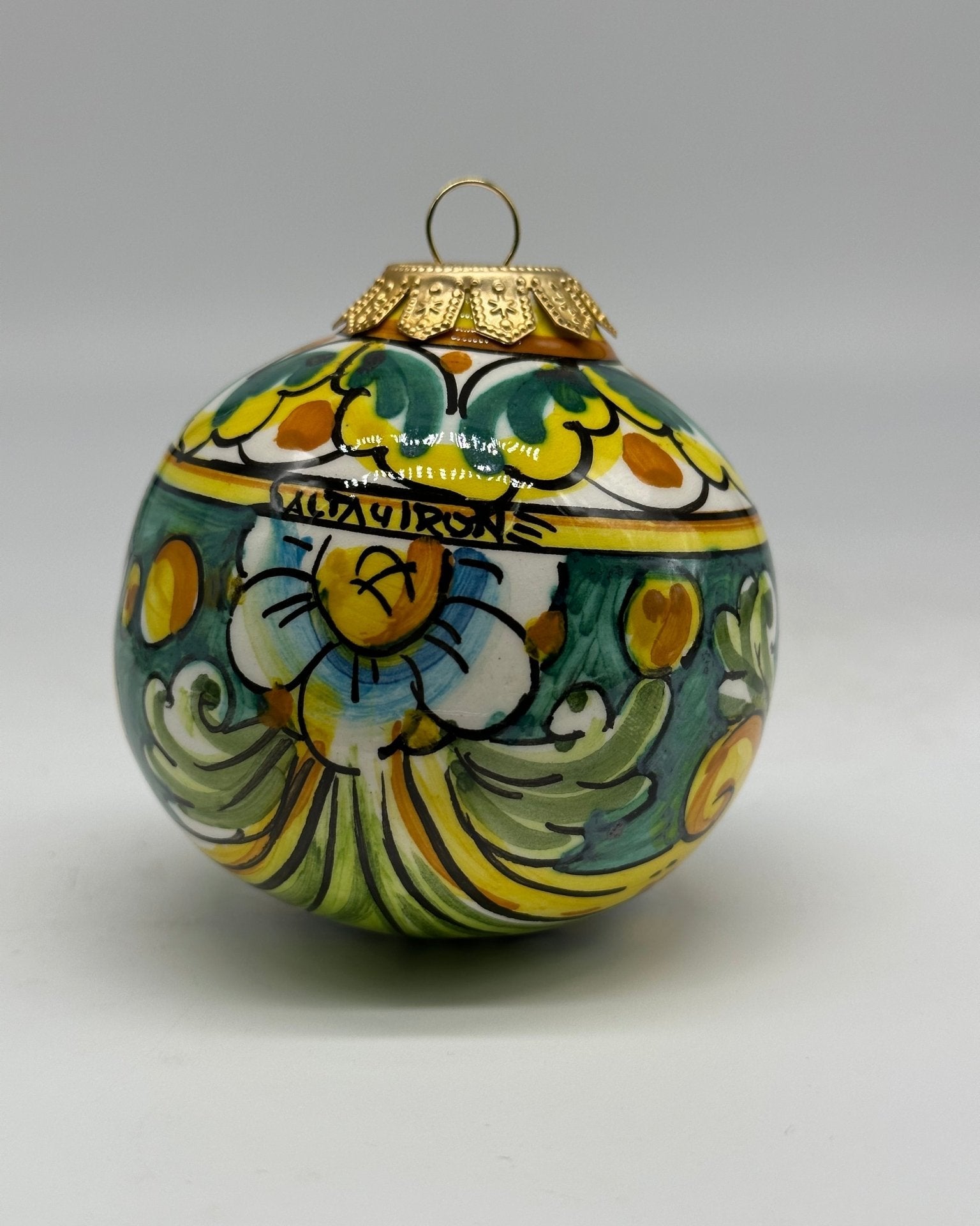 Palla di Natale Diametro 8cm decorata a mano Ceramica di Caltagirone VARI DECORI - DD CERAMICHE SICILIANE
