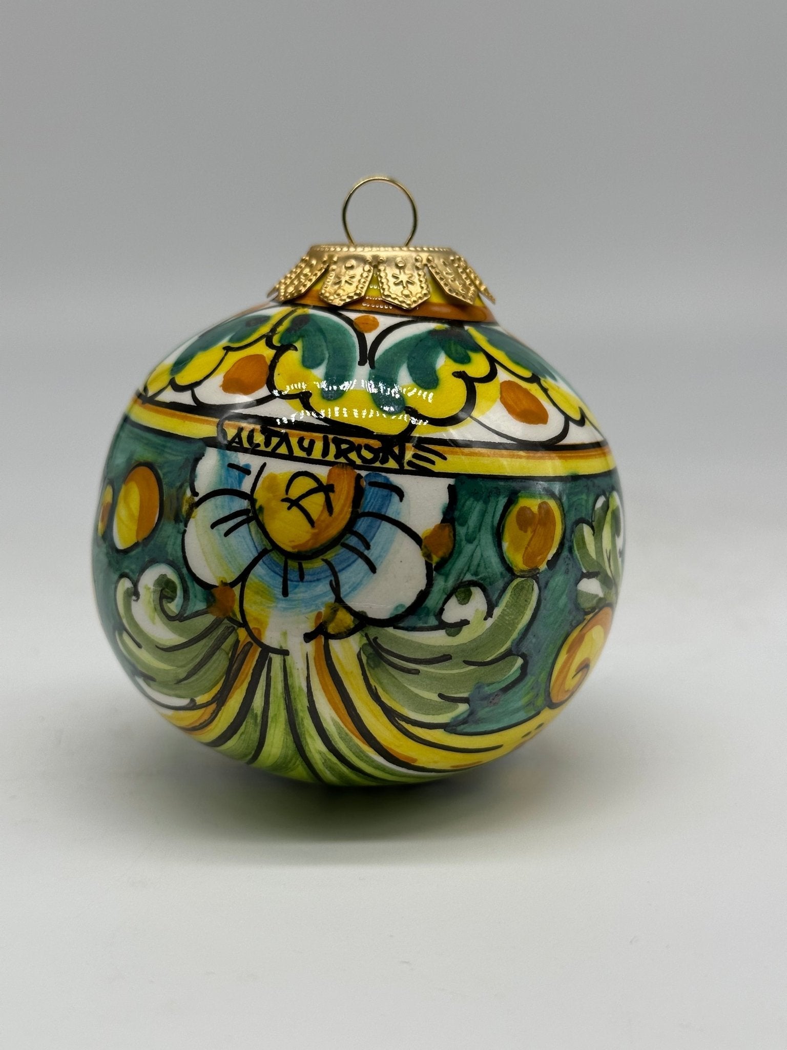 Palla di Natale Diametro 8cm decorata a mano Ceramica di Caltagirone VARI DECORI - DD CERAMICHE SICILIANE