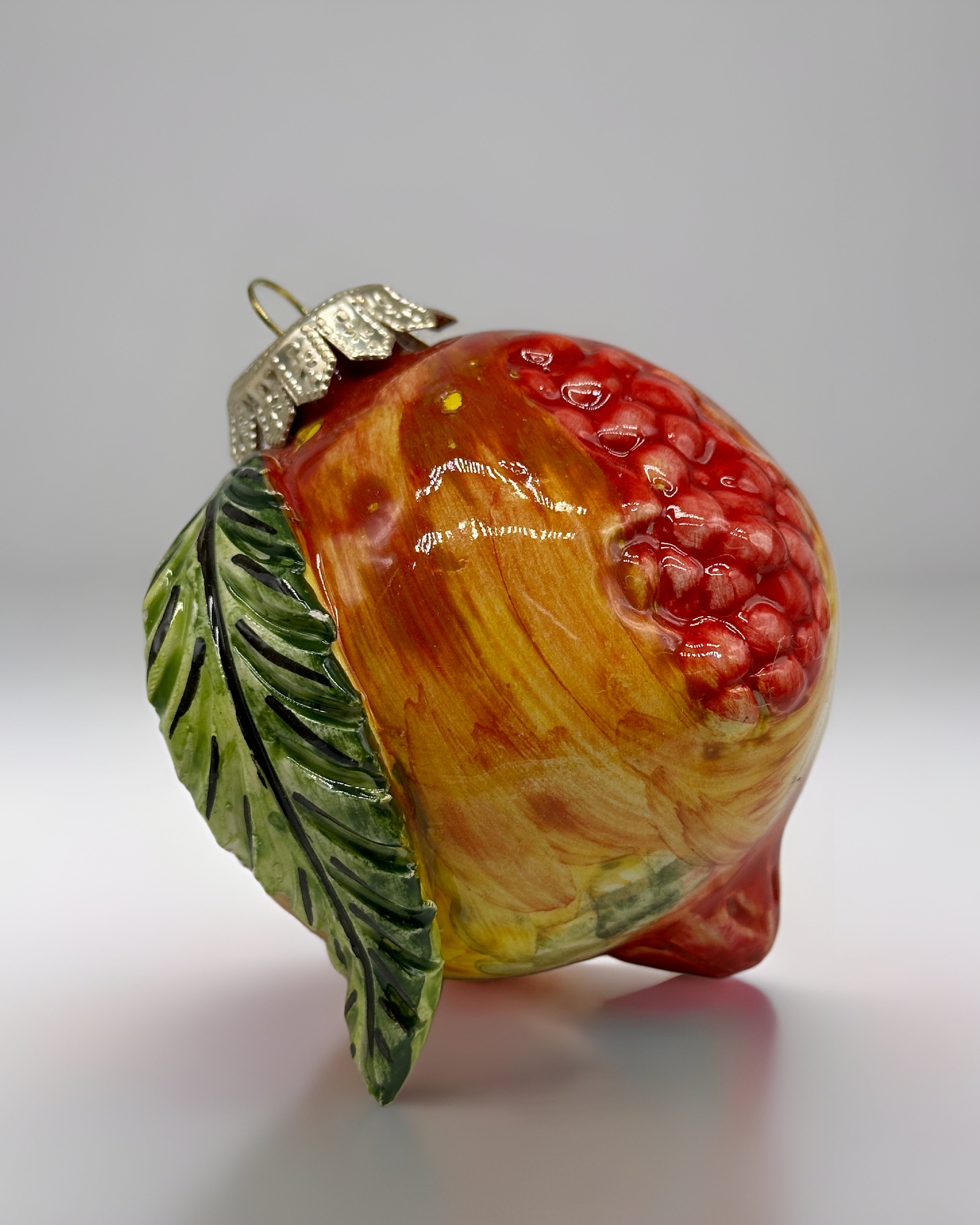 Addobbi Albero di Natale decorati a mano Ceramica di Caltagirone VARI FRUTTI - Melograno - OGGETTISTICA