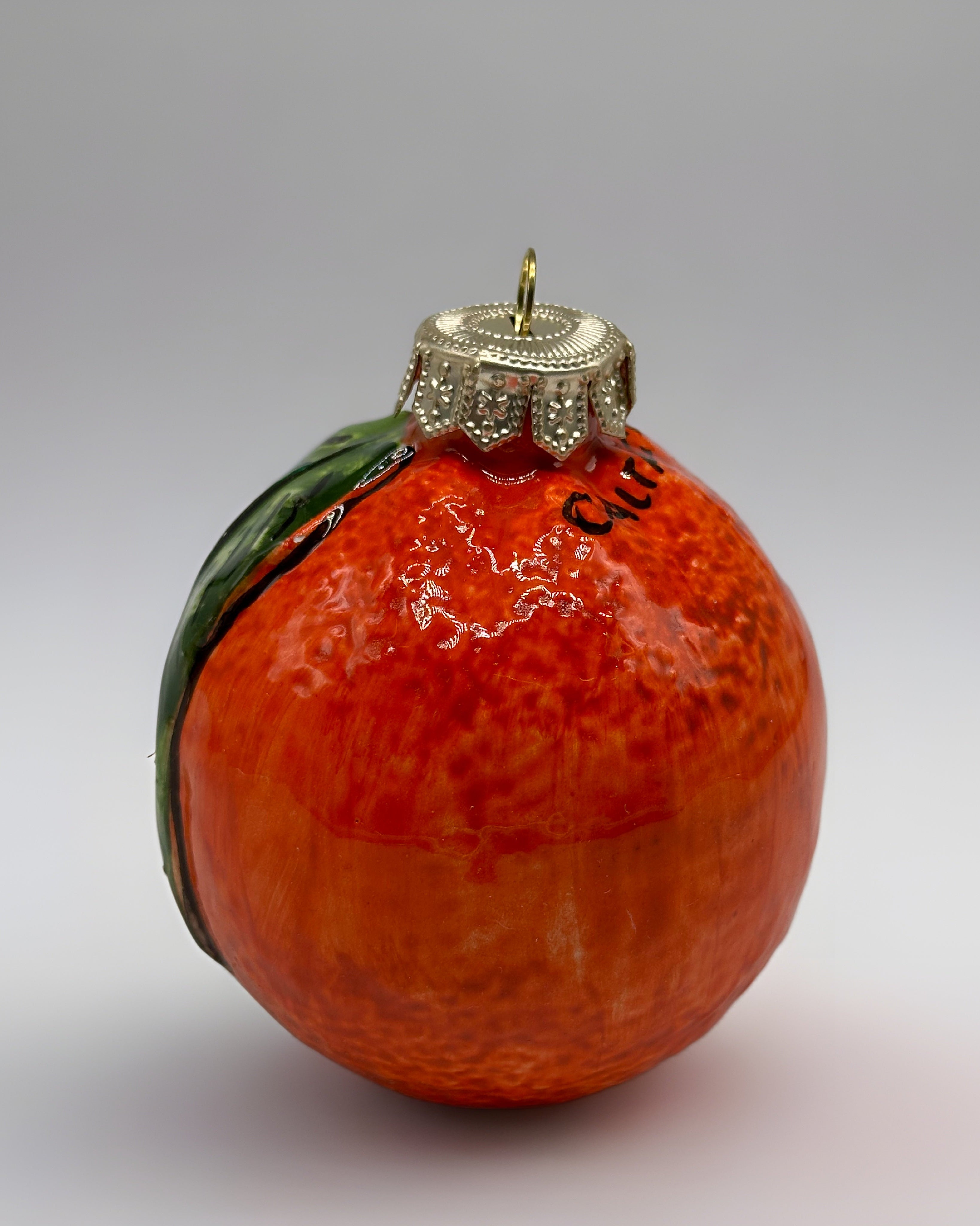 Addobbi Albero di Natale decorati a mano Ceramica di Caltagirone VARI FRUTTI - Arancia - OGGETTISTICA