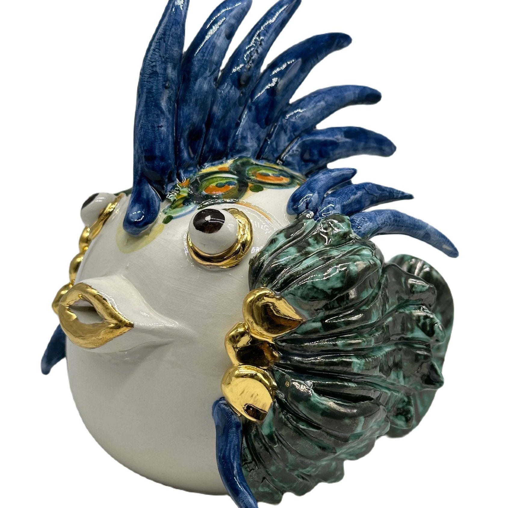 Pesce “Athos” Decorato a Mano Ceramica Caltagirone - MADE IN SICILY
