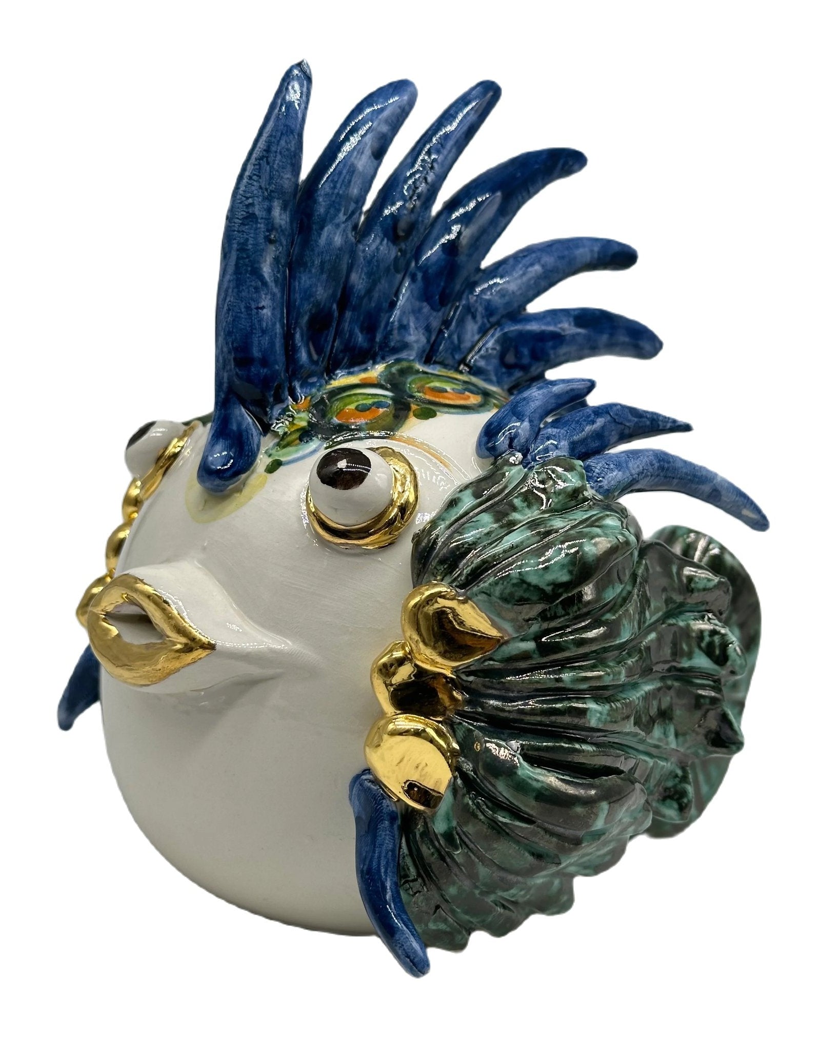 Pesce “Athos” Decorato a Mano Ceramica Caltagirone - MADE IN SICILY