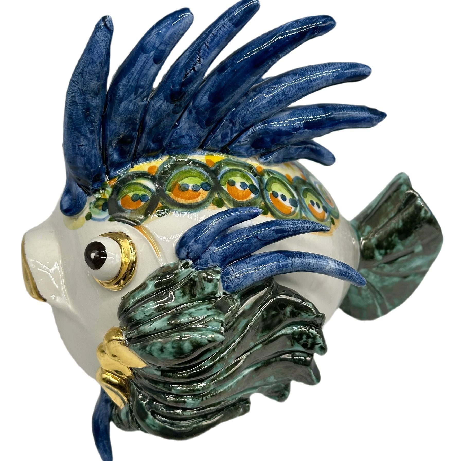 Pesce “Athos” Decorato a Mano Ceramica Caltagirone - MADE IN SICILY