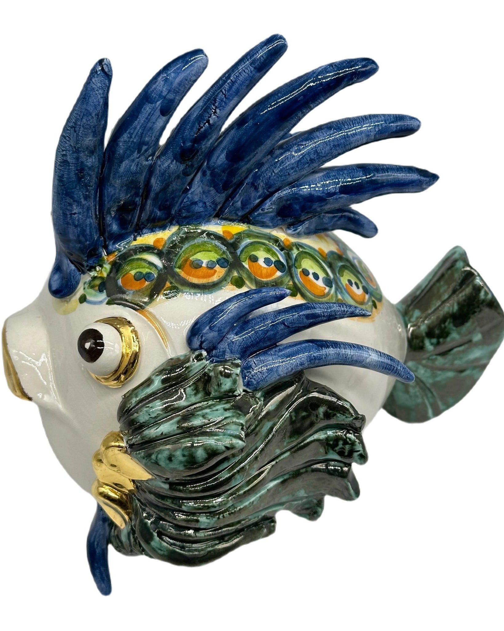 Pesce “Athos” Decorato a Mano Ceramica Caltagirone - MADE IN SICILY