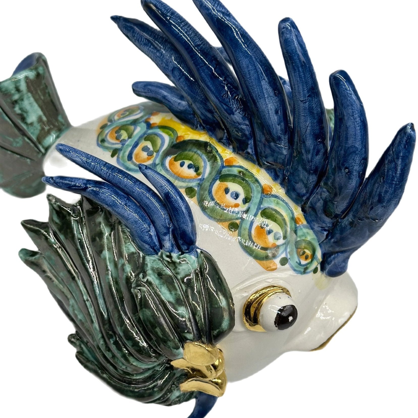 Pesce “Athos” Decorato a Mano Ceramica Caltagirone - MADE IN SICILY