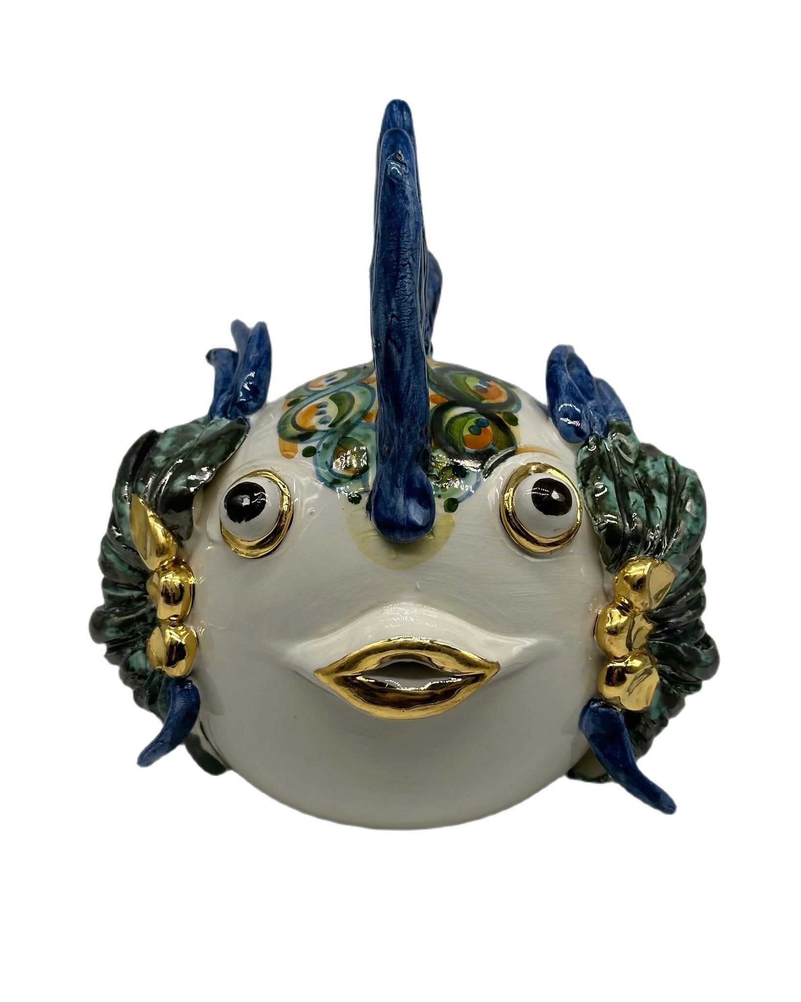 Pesce “Athos” Decorato a Mano Ceramica Caltagirone - MADE IN SICILY