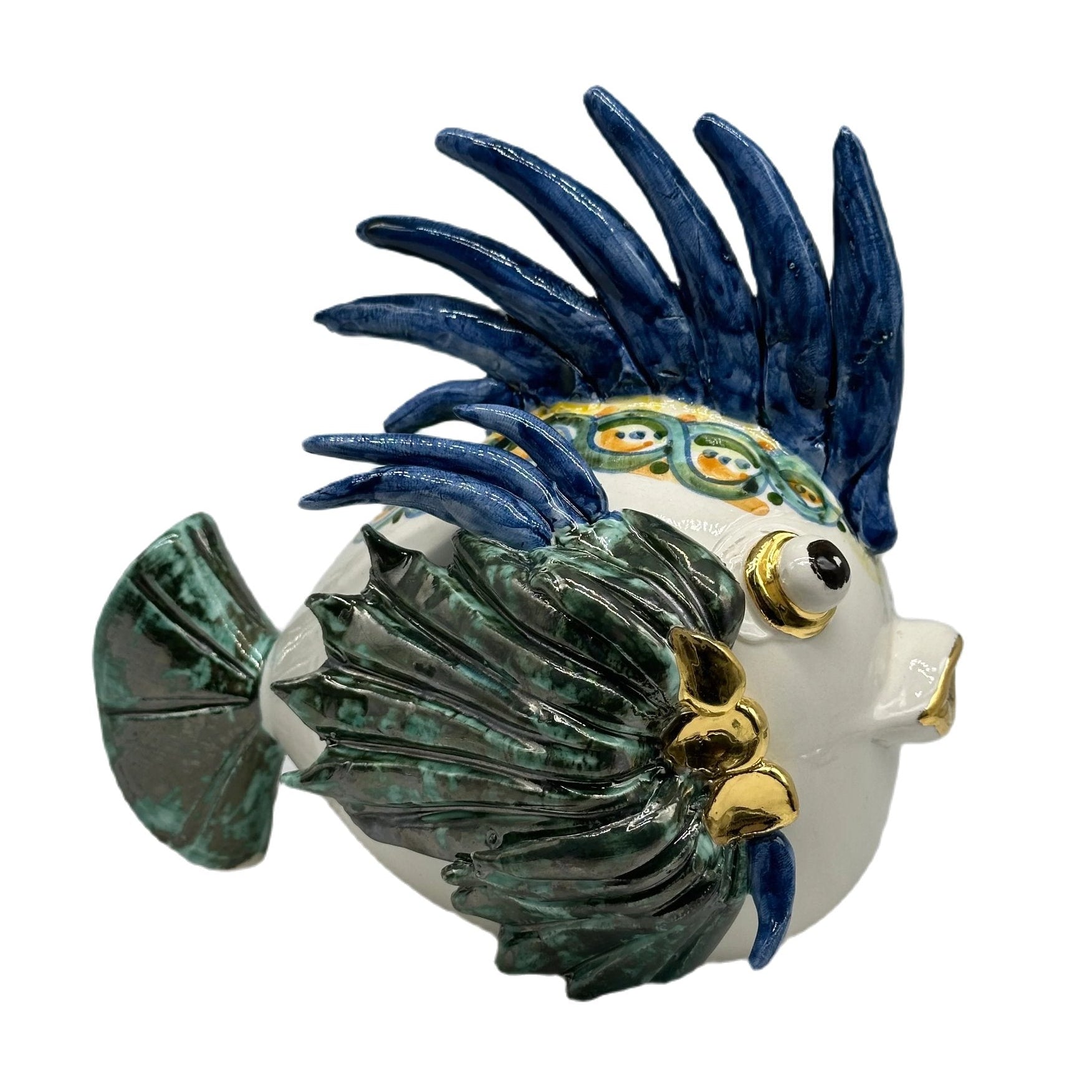 Pesce “Athos” Decorato a Mano Ceramica Caltagirone - MADE IN SICILY