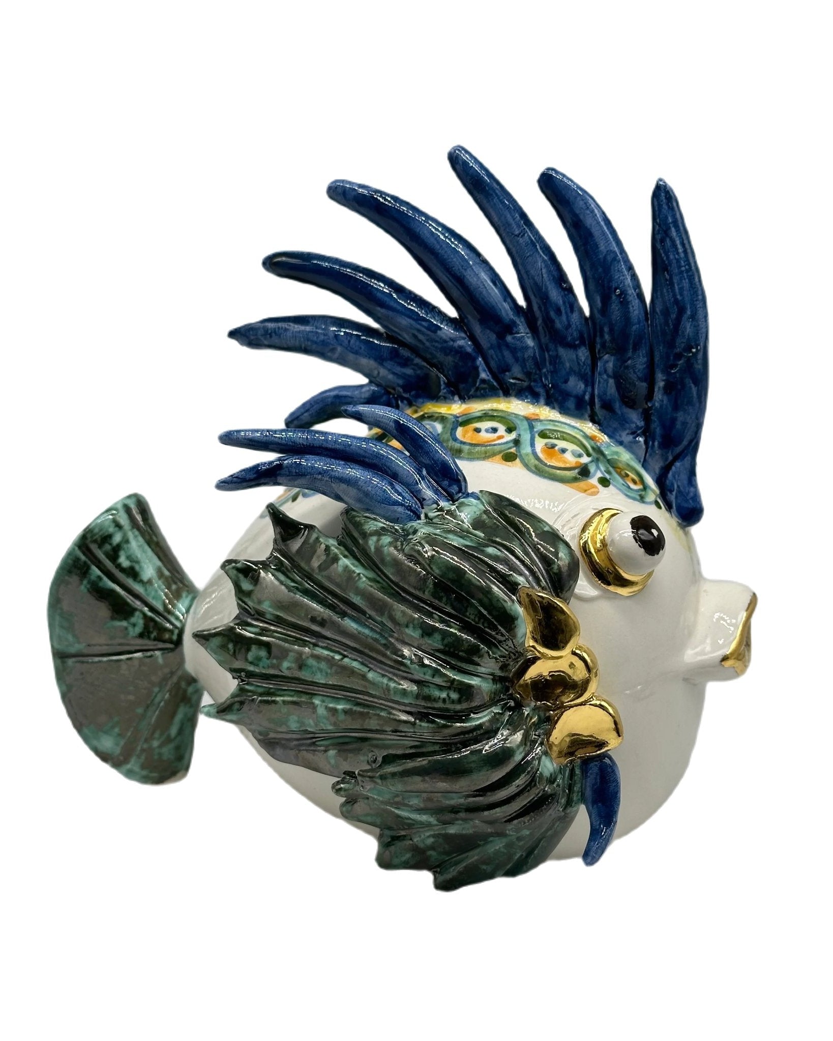 Pesce “Athos” Decorato a Mano Ceramica Caltagirone - MADE IN SICILY