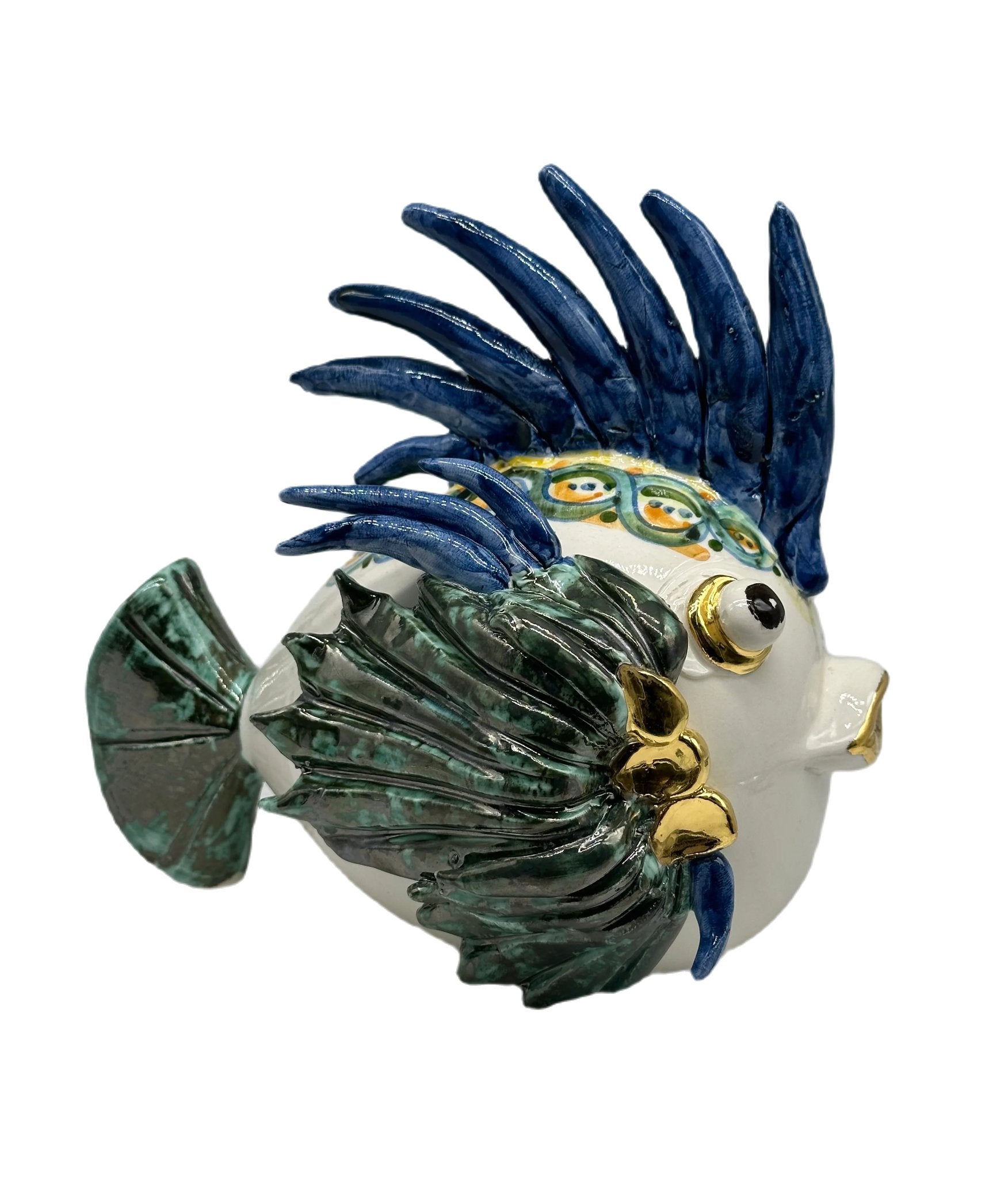 Pesce “Athos” Decorato a Mano Ceramica Caltagirone - MADE IN SICILY