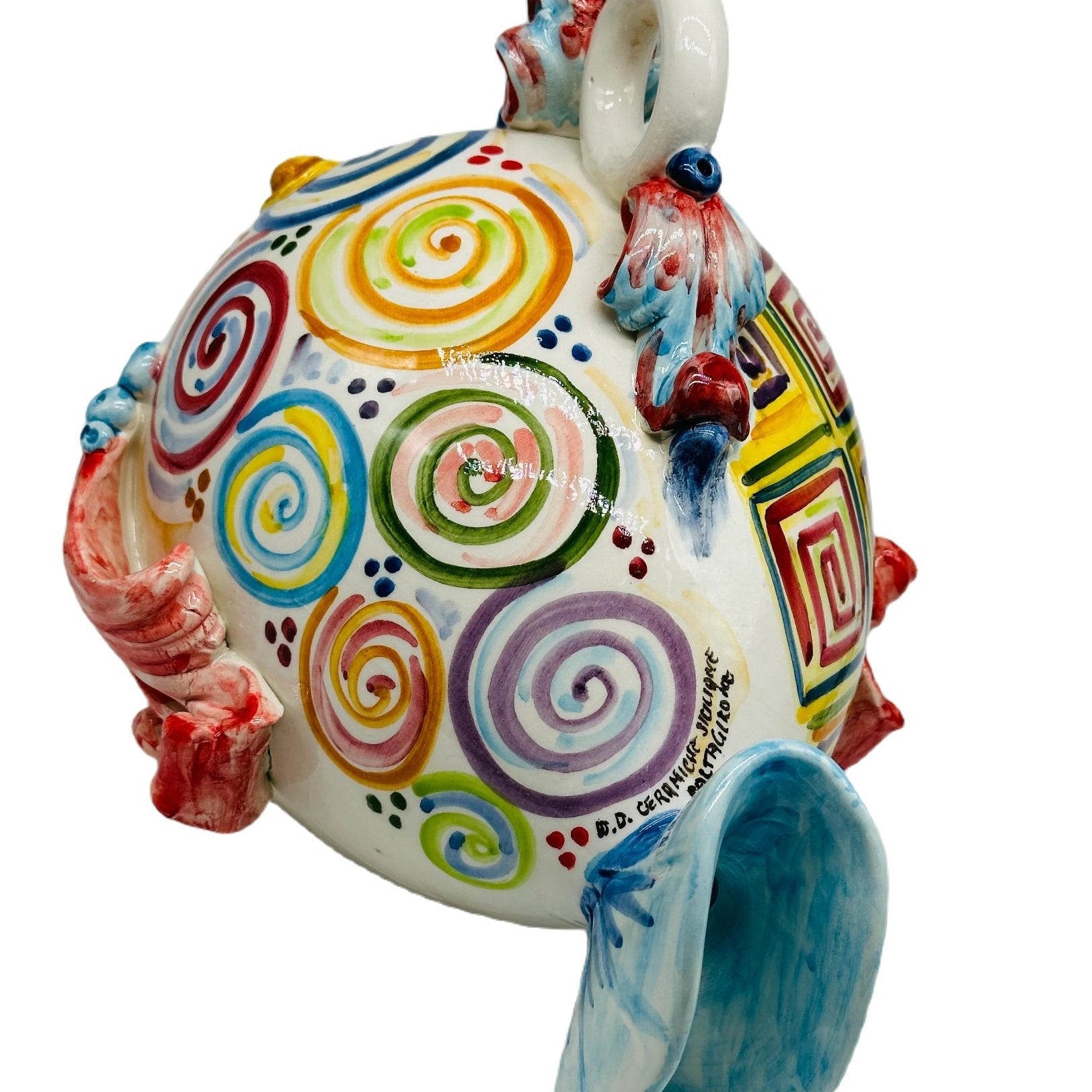 Pesce “Palla” Decorato a Mano Ceramica Caltagirone - MADE IN SICILY