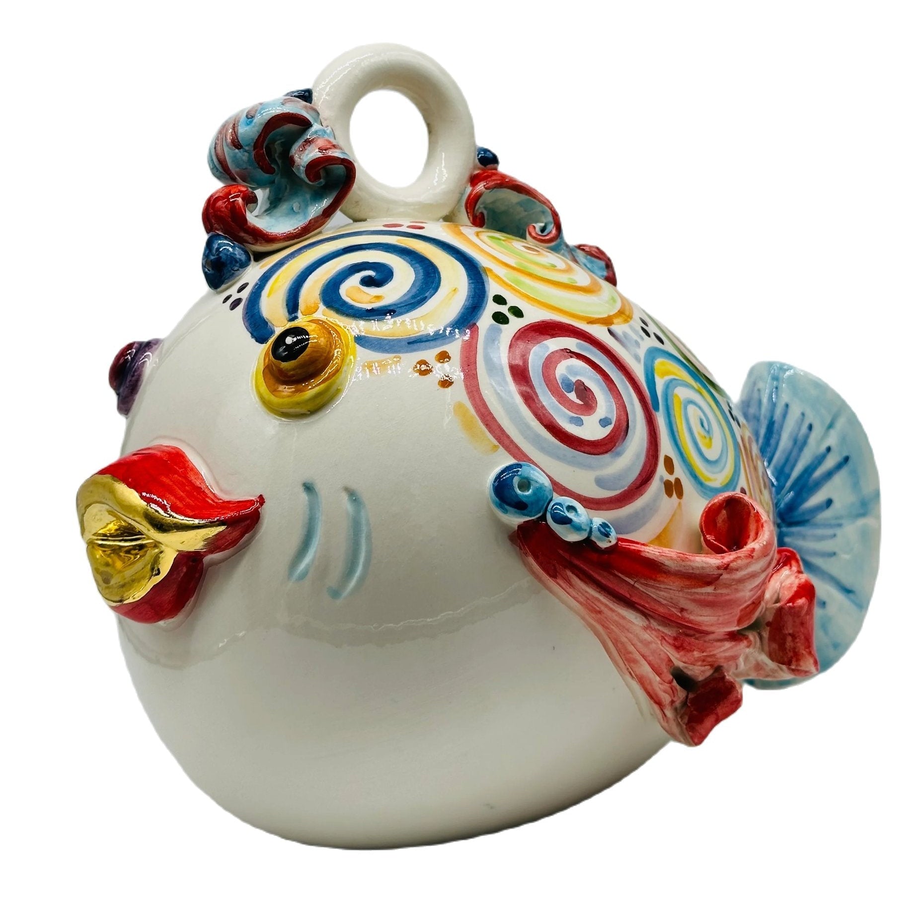 Pesce “Palla” Decorato a Mano Ceramica Caltagirone - MADE IN SICILY