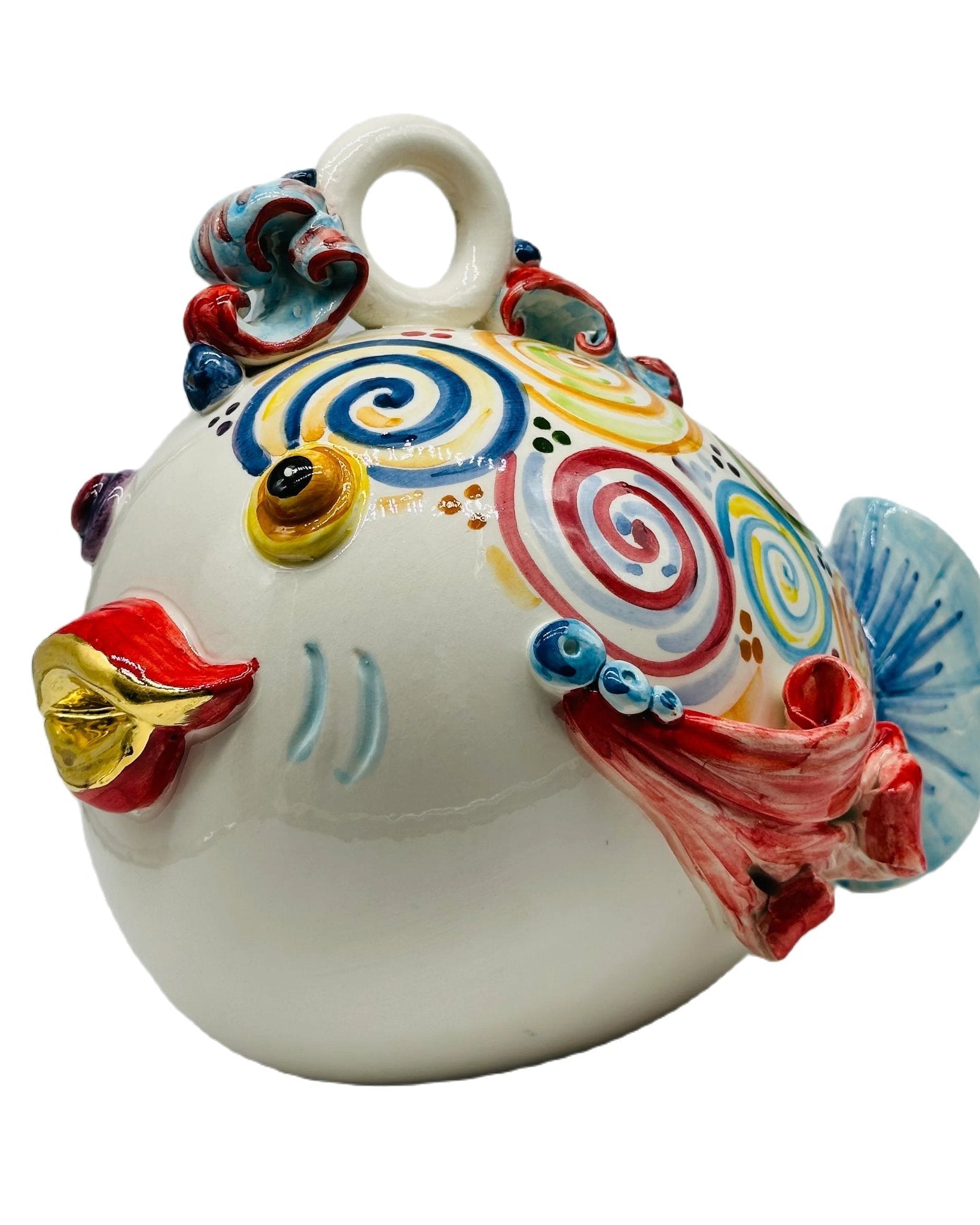 Pesce “Palla” Decorato a Mano Ceramica Caltagirone - MADE IN SICILY