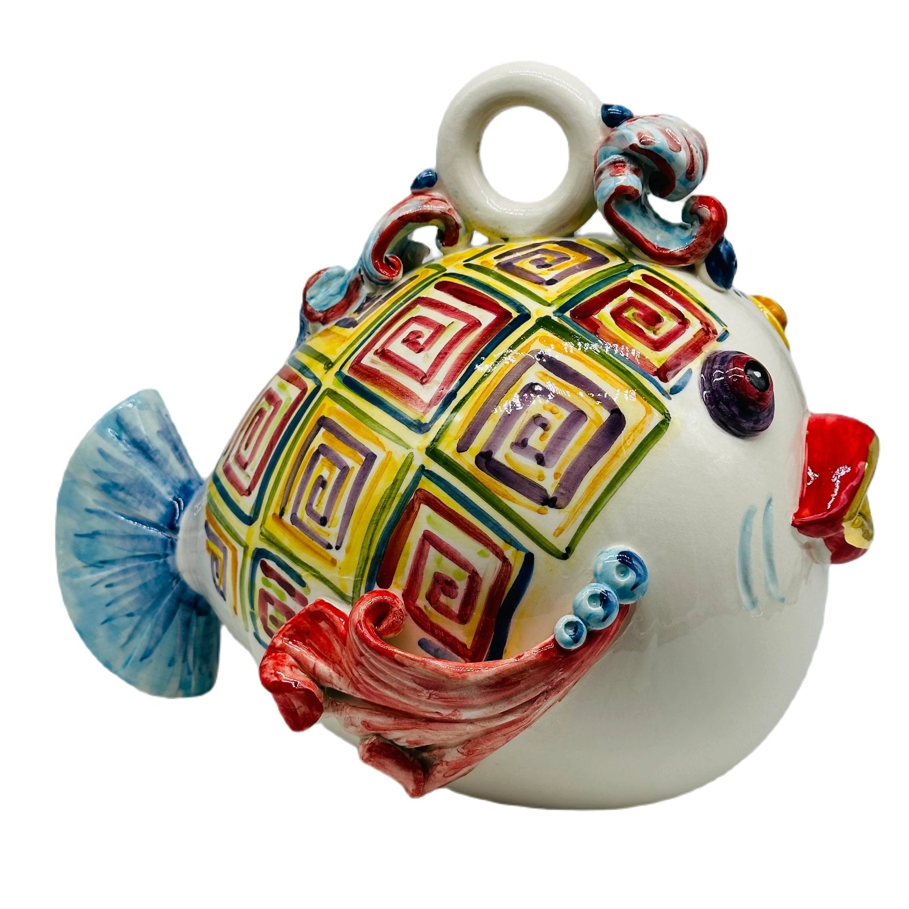 Pesce “Palla” Decorato a Mano Ceramica Caltagirone - MADE IN SICILY