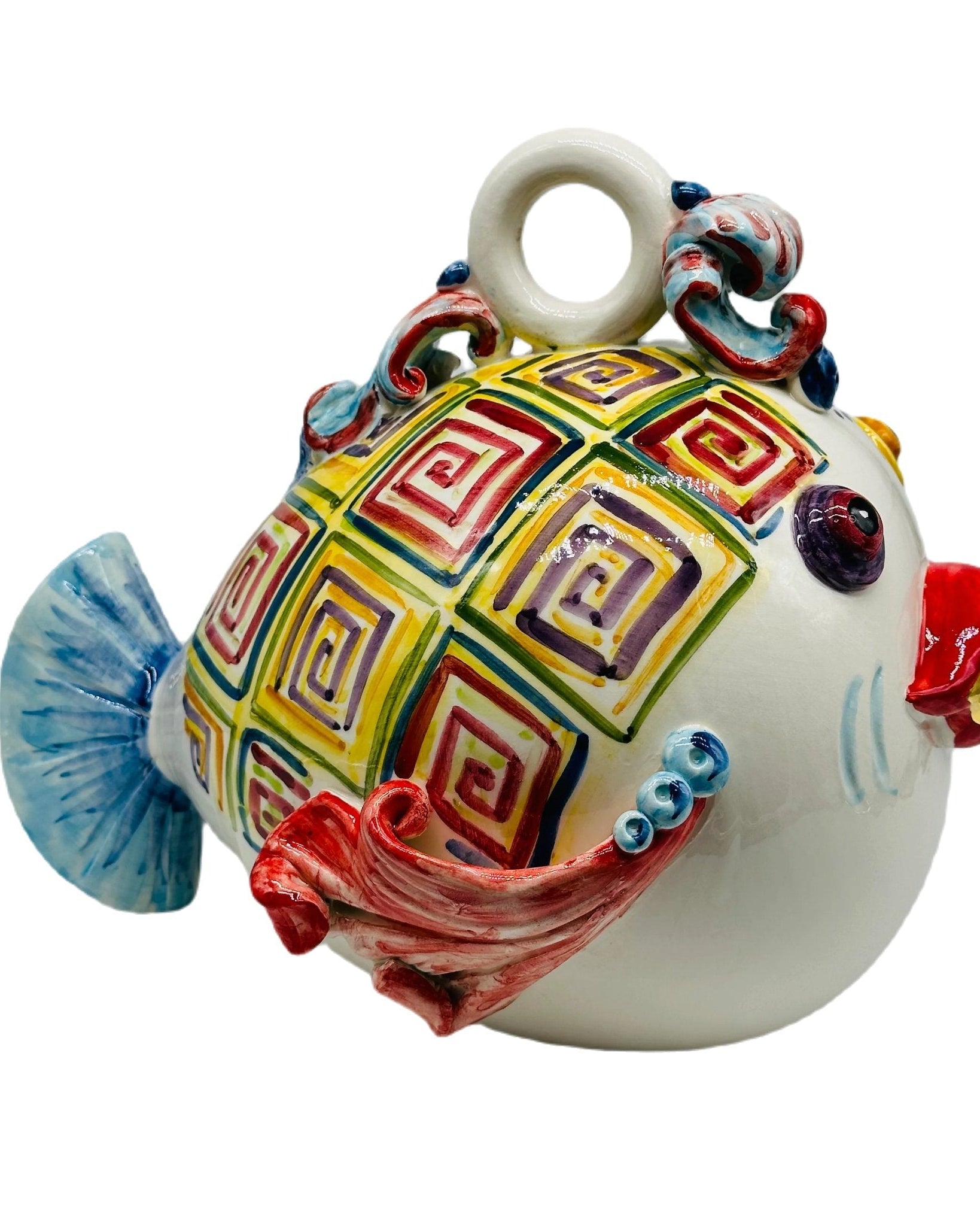 Pesce “Palla” Decorato a Mano Ceramica Caltagirone - MADE IN SICILY