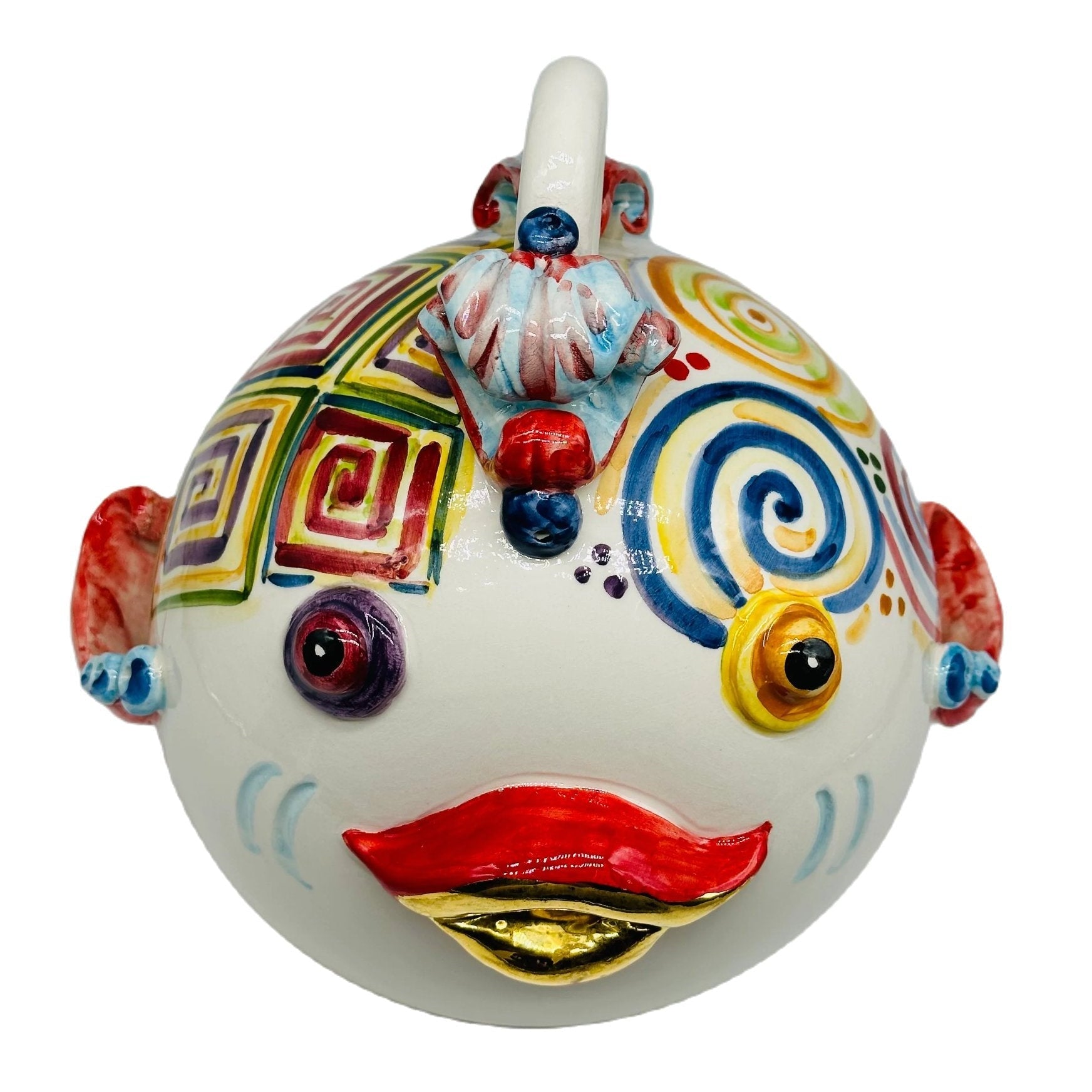 Pesce “Palla” Decorato a Mano Ceramica Caltagirone - MADE IN SICILY