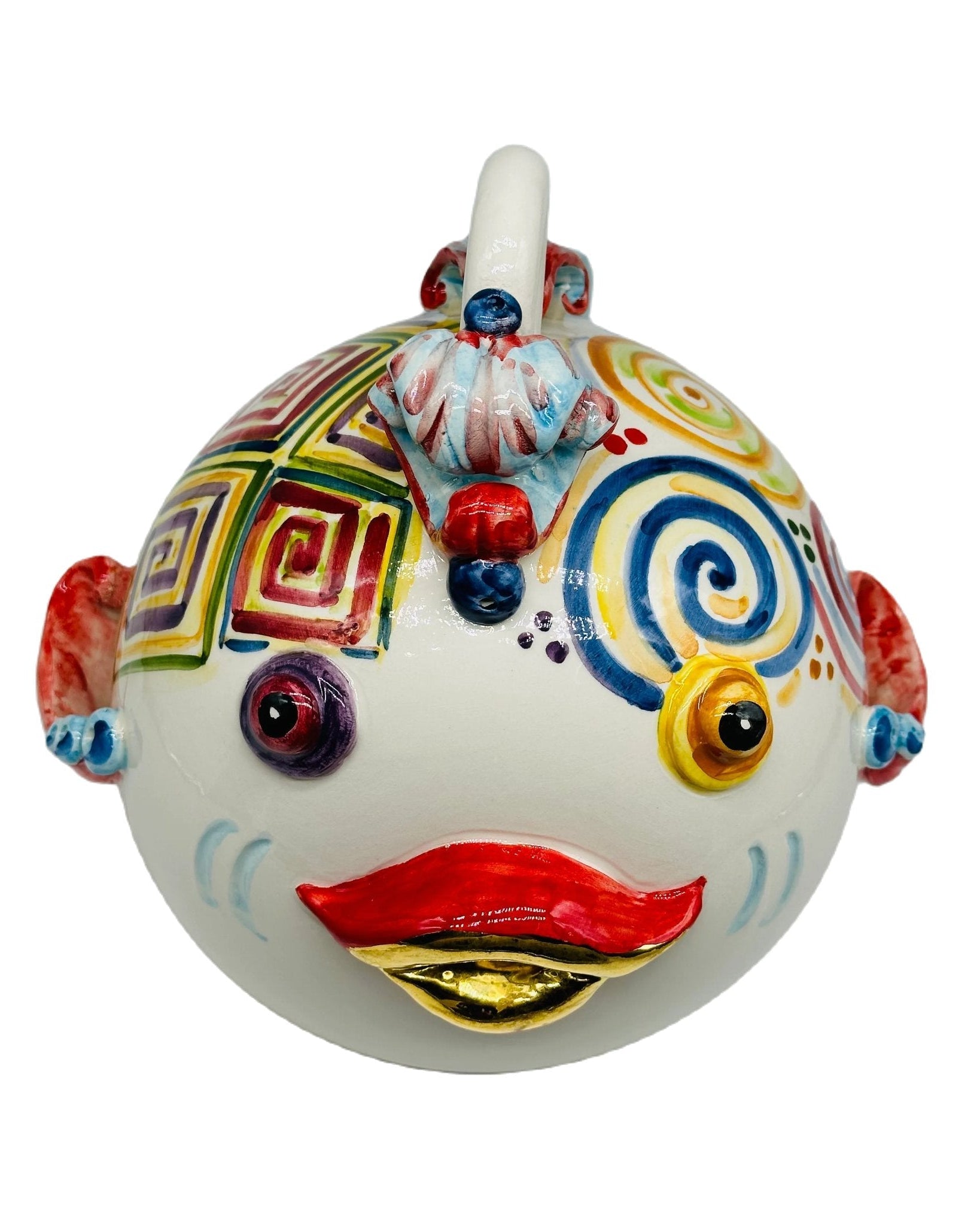 Pesce “Palla” Decorato a Mano Ceramica Caltagirone - MADE IN SICILY
