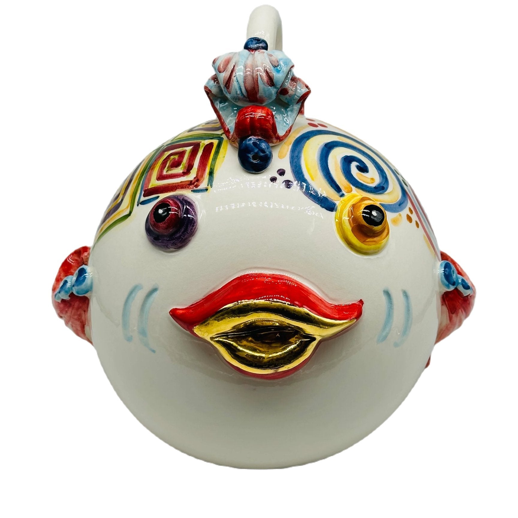 Pesce “Palla” Decorato a Mano Ceramica Caltagirone - MADE IN SICILY
