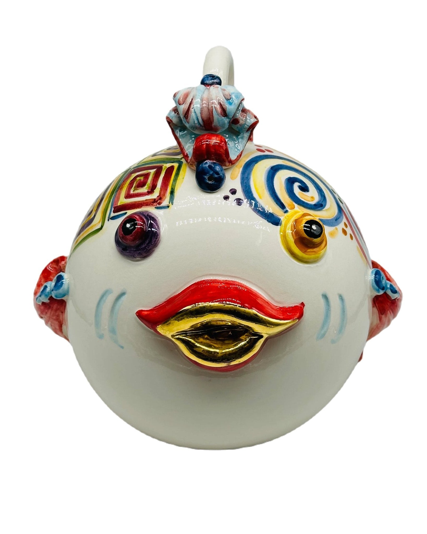 Pesce “Palla” Decorato a Mano Ceramica Caltagirone - MADE IN SICILY