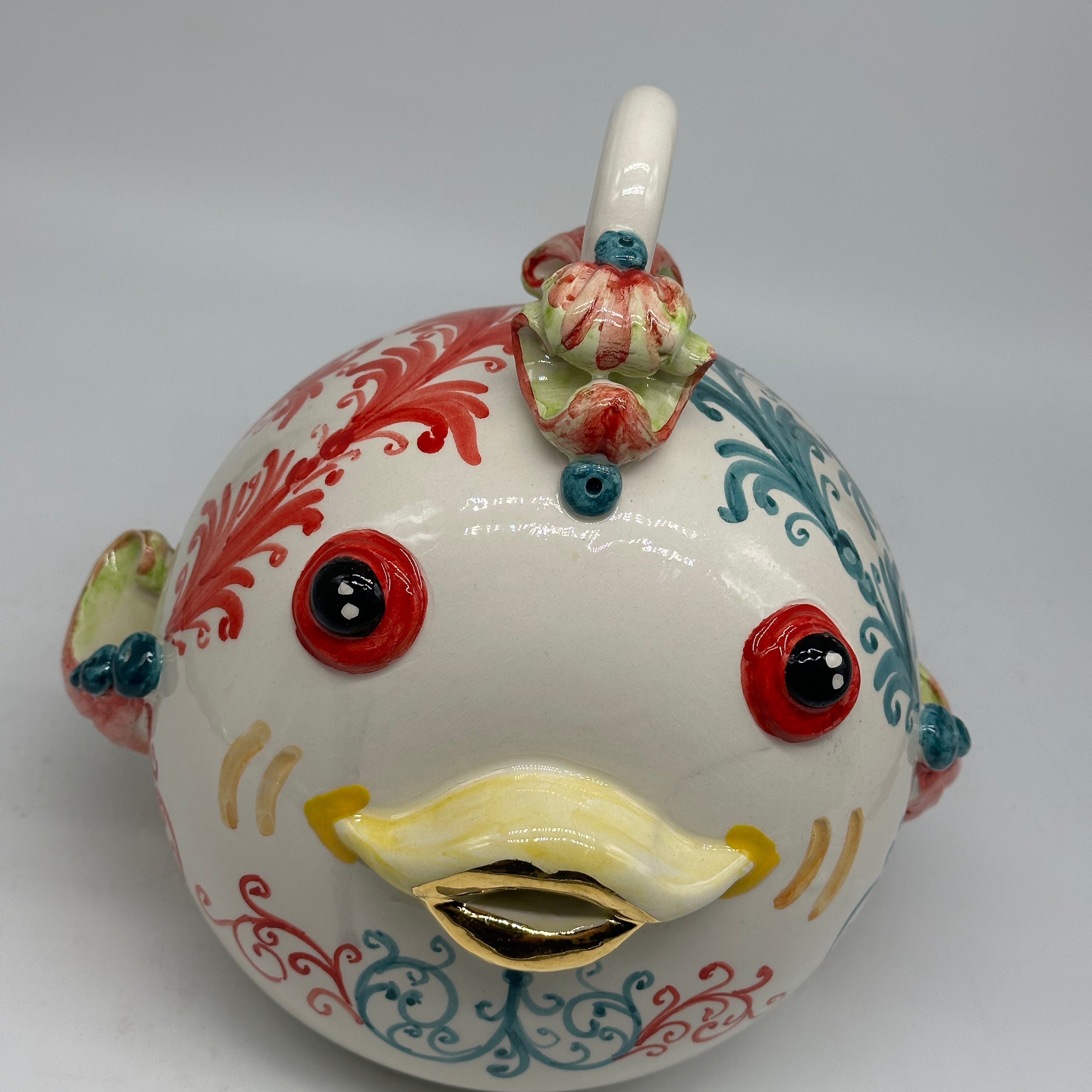 Pesce “Palla” Decorato a Mano Ceramica Caltagirone V.2 - MADE IN SICILY