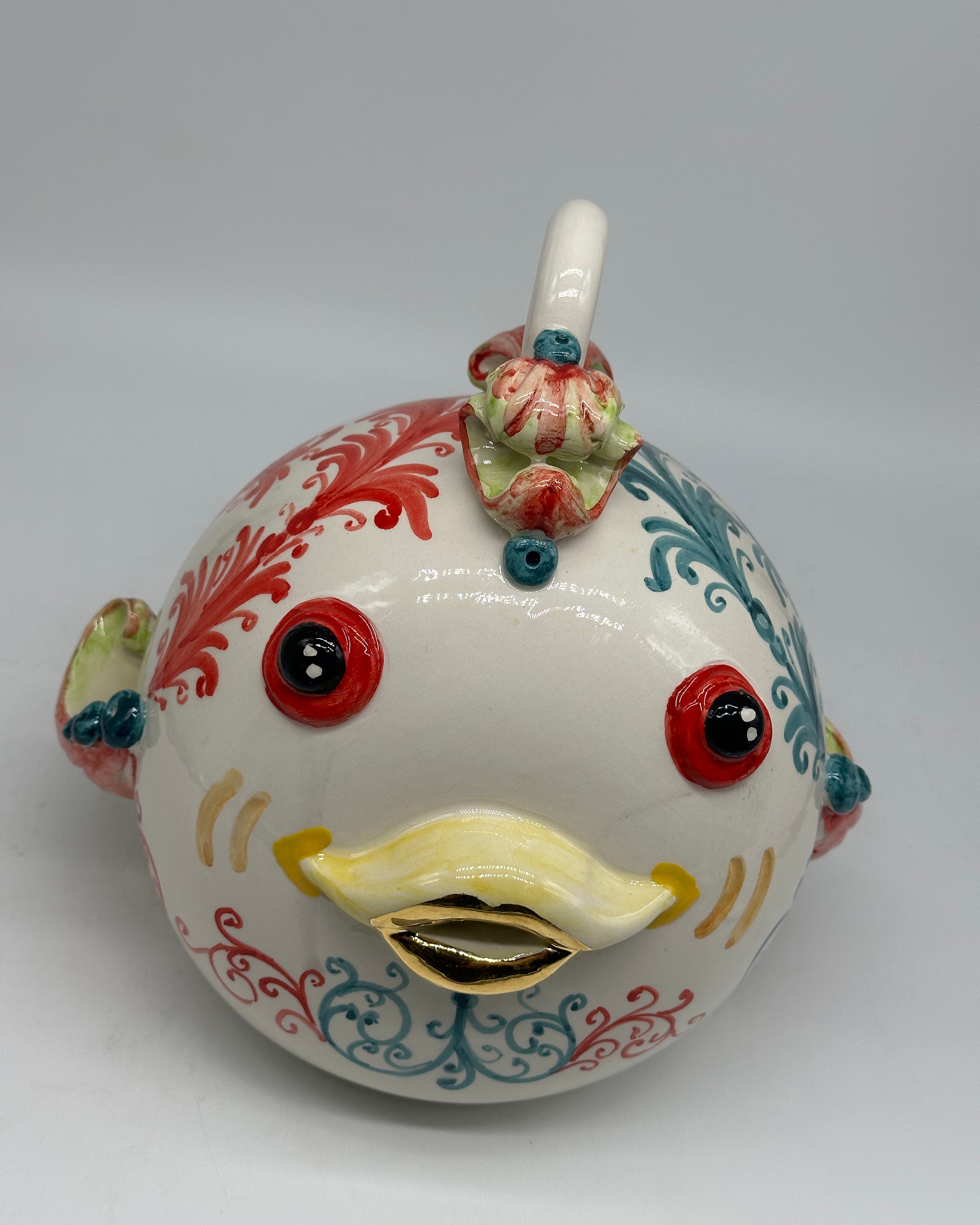 Pesce “Palla” Decorato a Mano Ceramica Caltagirone V.2 - MADE IN SICILY