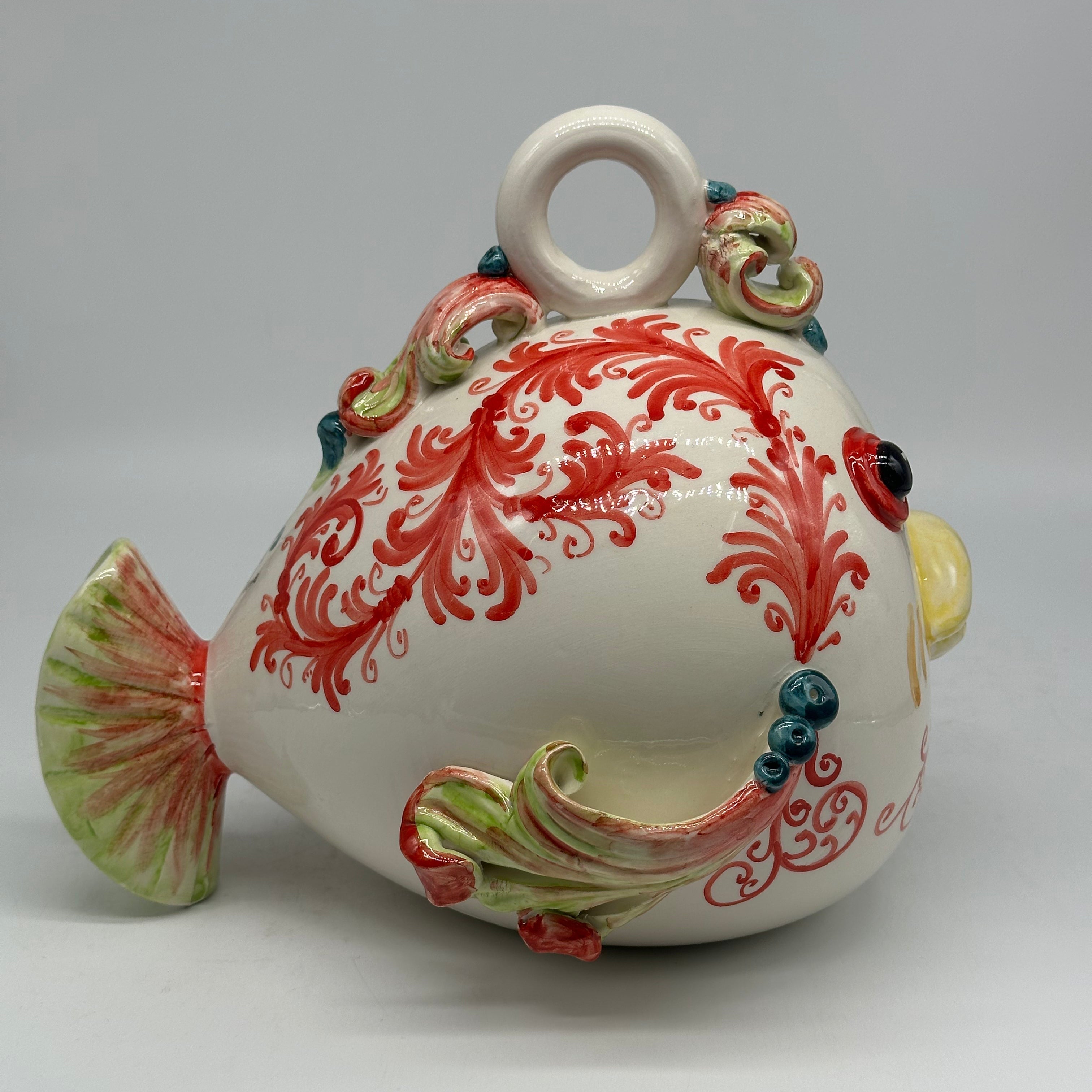 Pesce “Palla” Decorato a Mano Ceramica Caltagirone V.2 - MADE IN SICILY