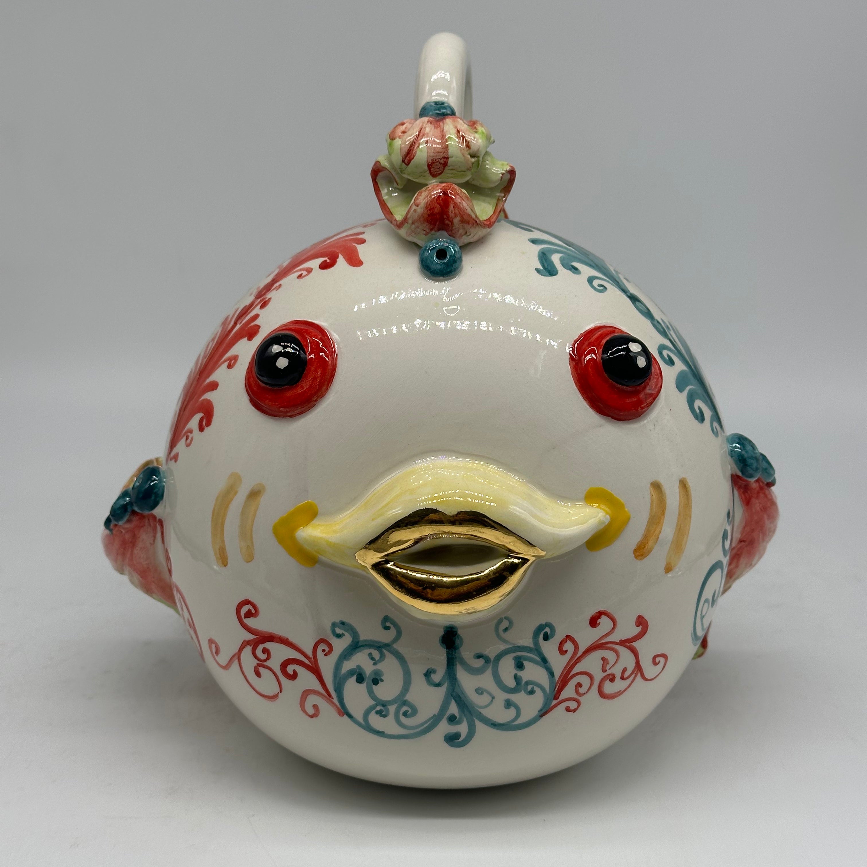 Pesce “Palla” Decorato a Mano Ceramica Caltagirone V.2 - MADE IN SICILY